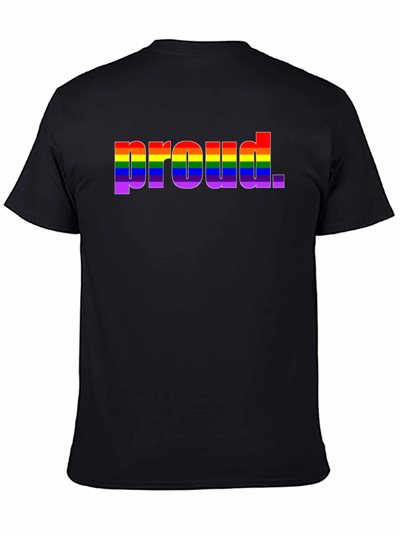 Pride Rainbow Proud Black T-Shirt