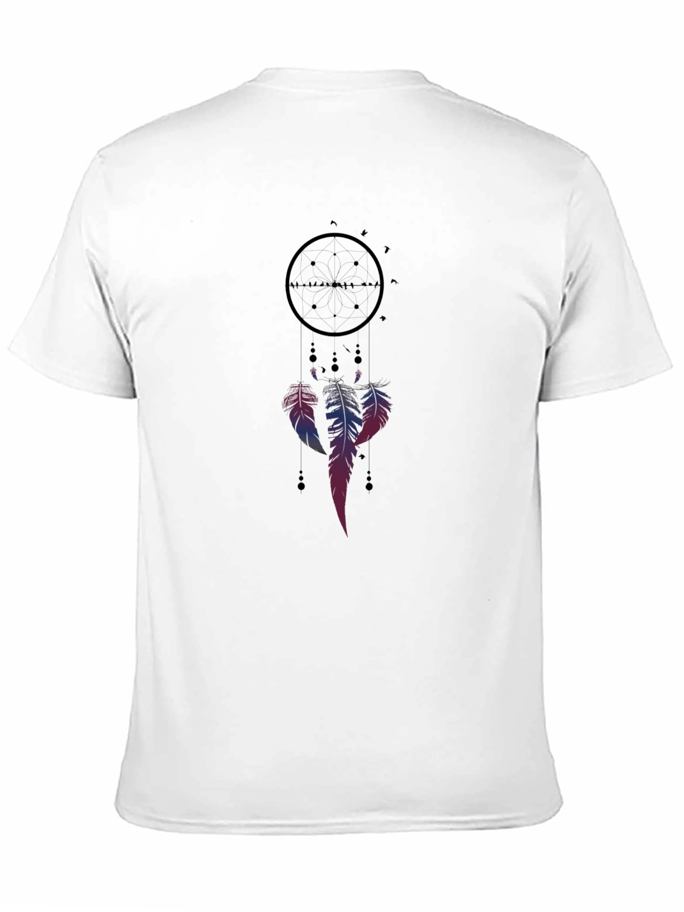 Dreamcatcher Graphic Tee - Black Cotton Blend Casual Shirt
