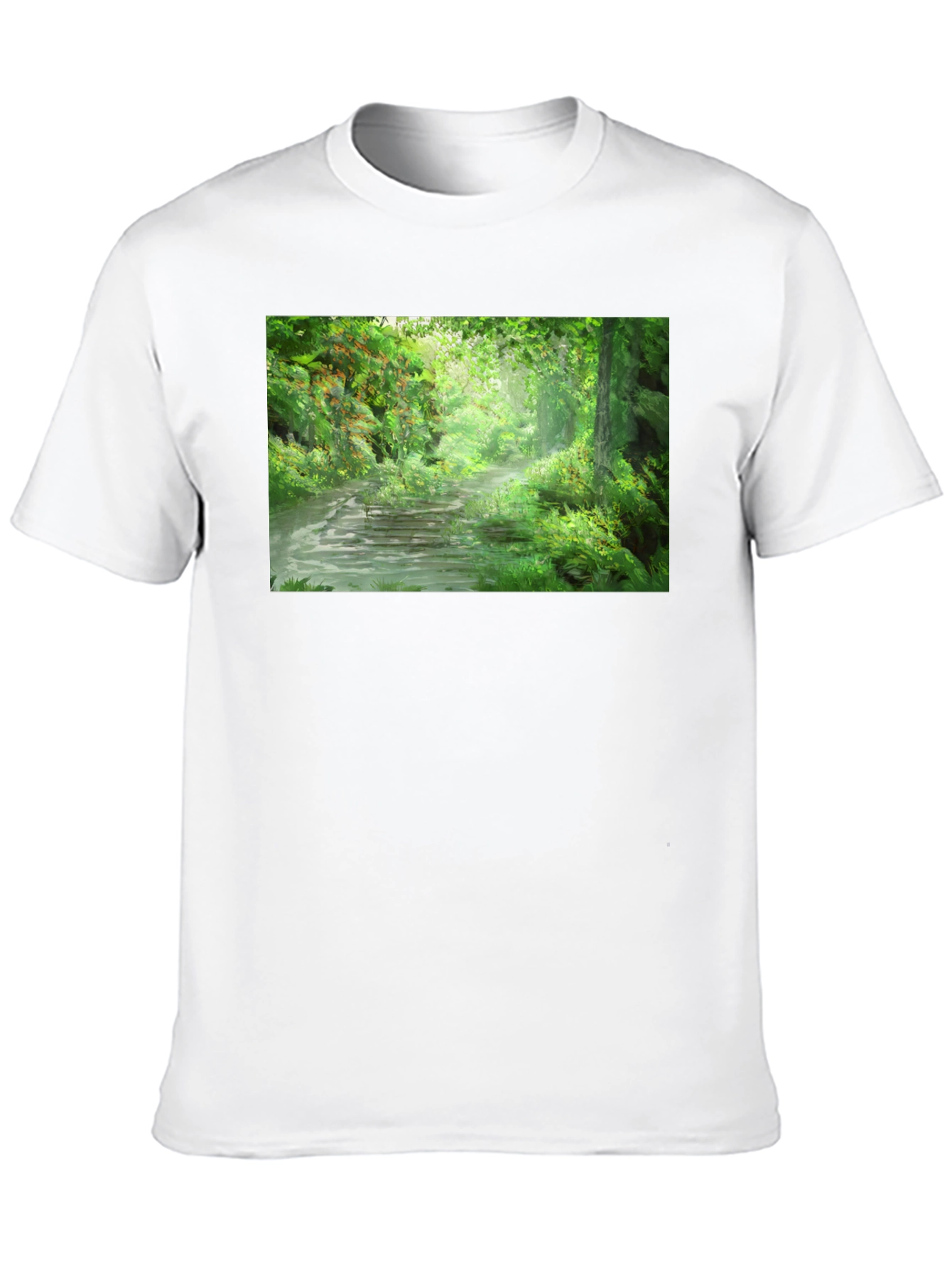 Nature Path T-Shirt - Lush Forest Scene
