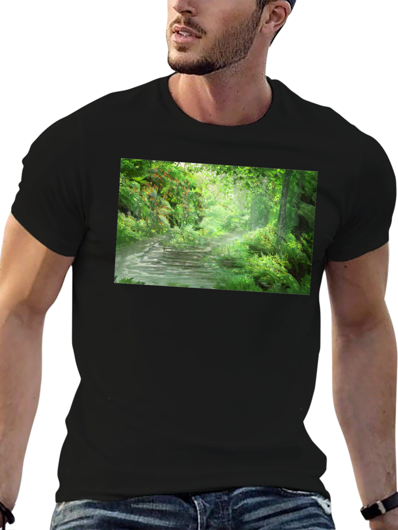 Nature Path T-Shirt - Lush Forest Scene