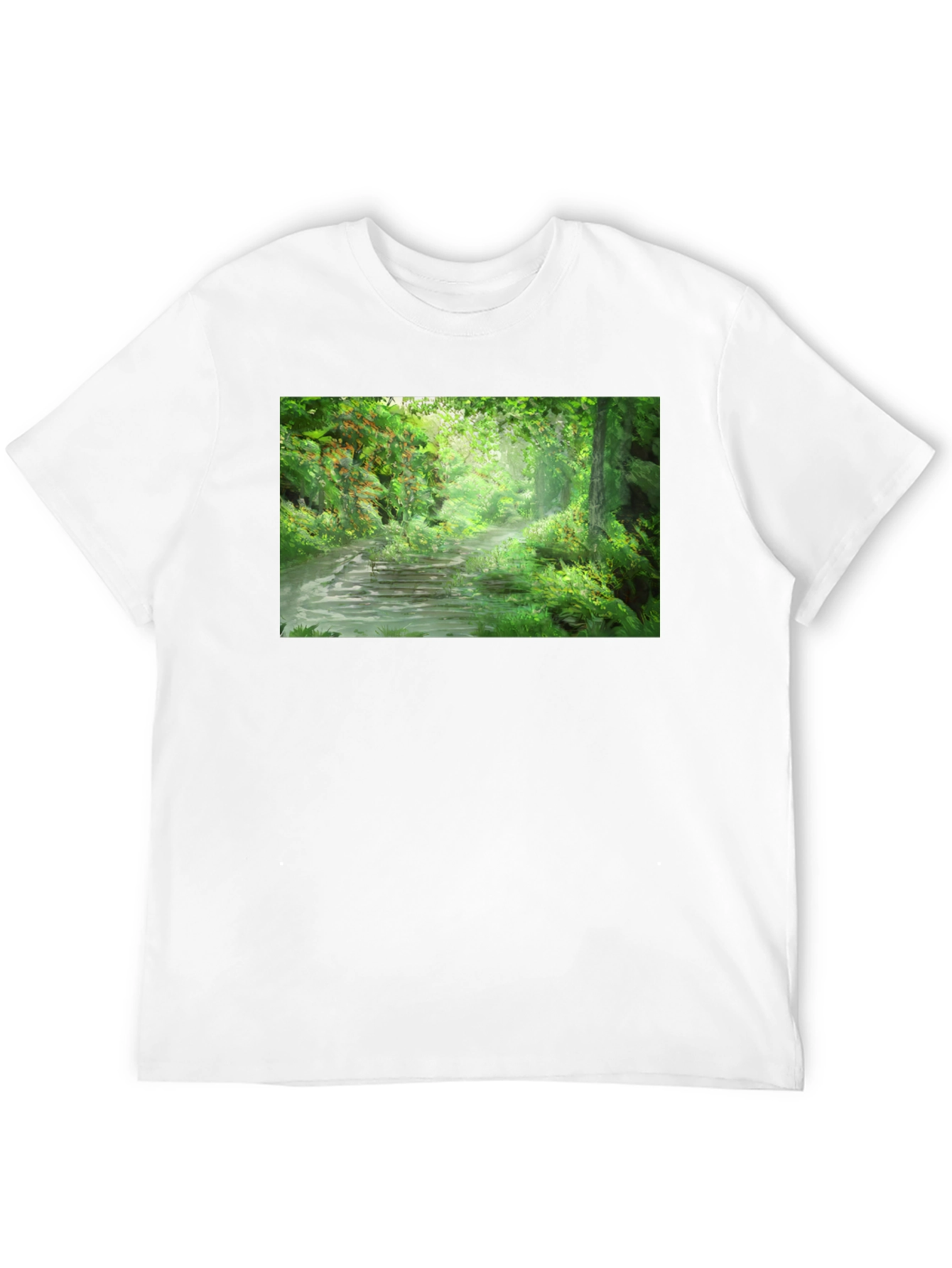 Nature Path T-Shirt - Lush Forest Scene
