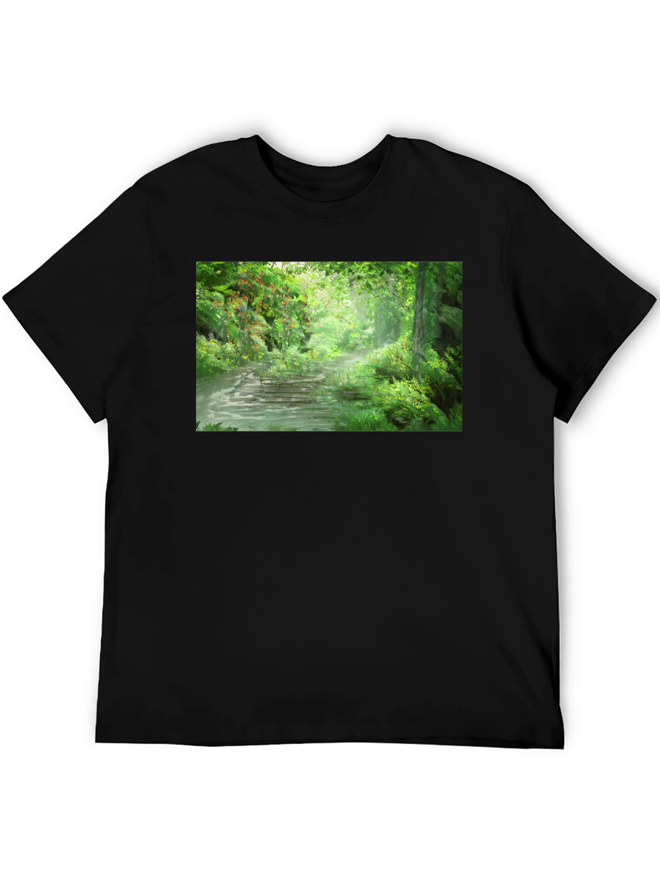 Nature Path T-Shirt - Lush Forest Scene