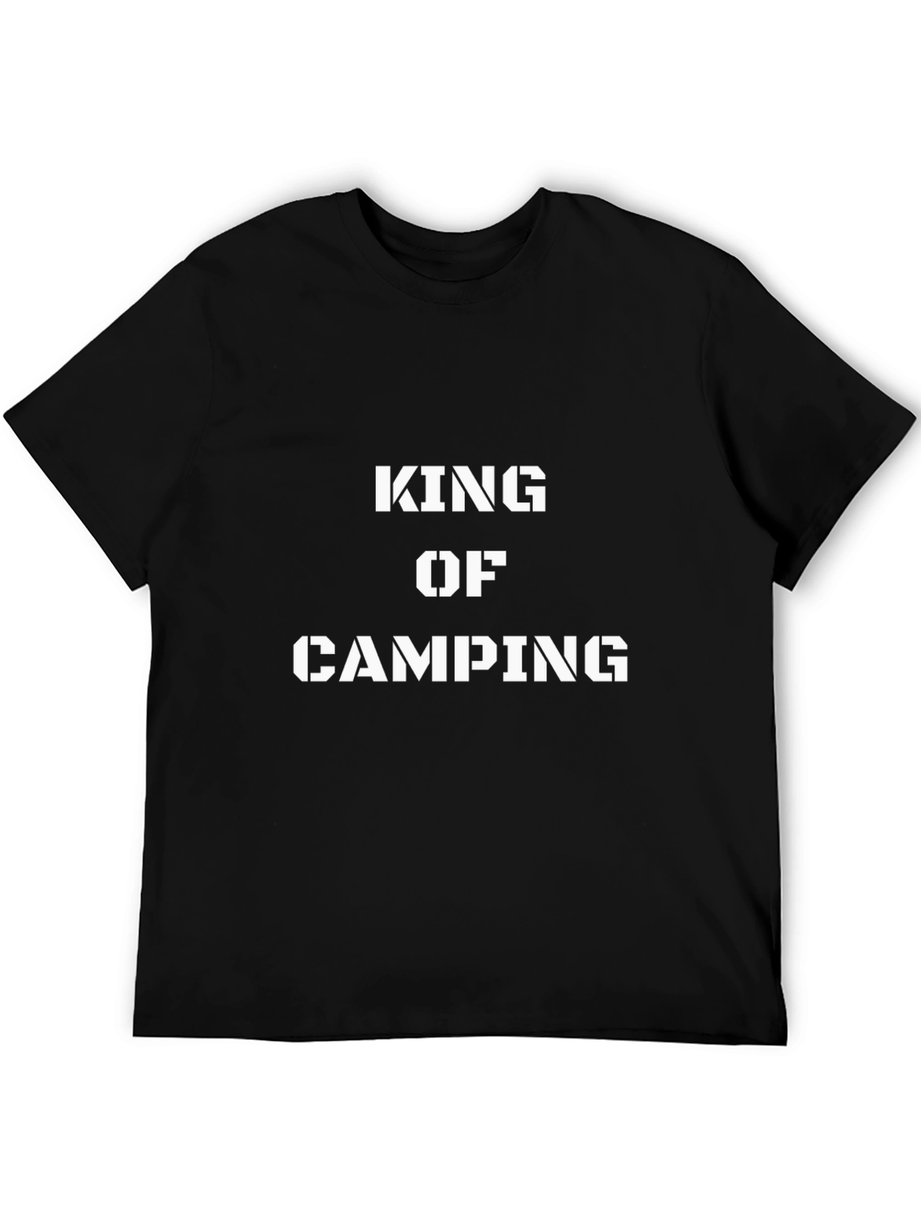 King of Camping Graphic T-Shirt - Mens Black Tee