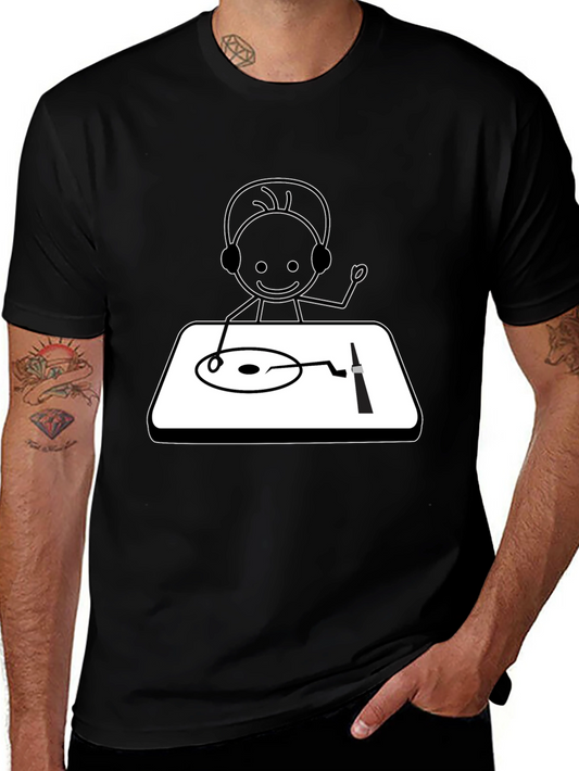 DJ Stick Figure Graphic Tee