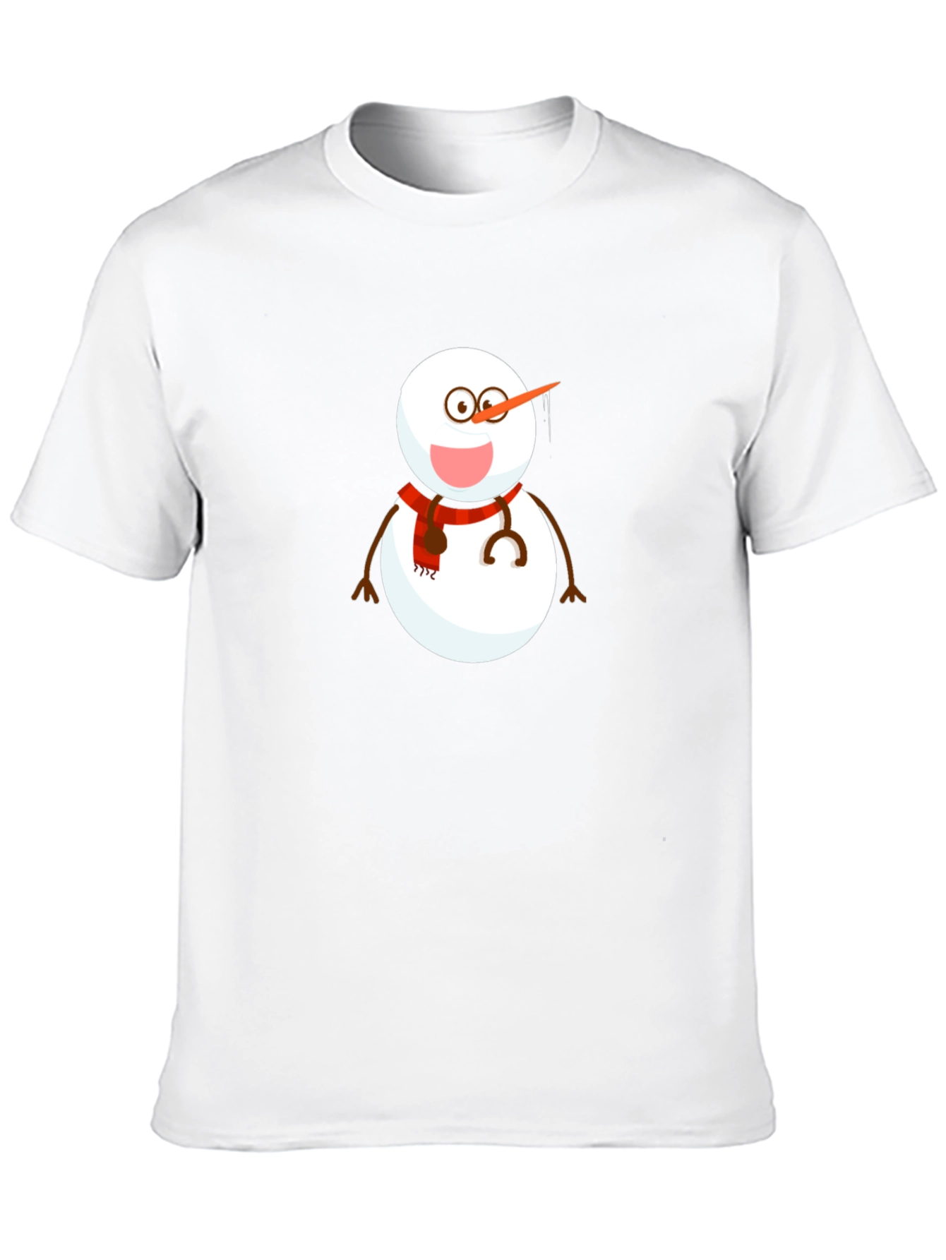 Snowman Doctor Graphic Tee - Black Cotton Blend