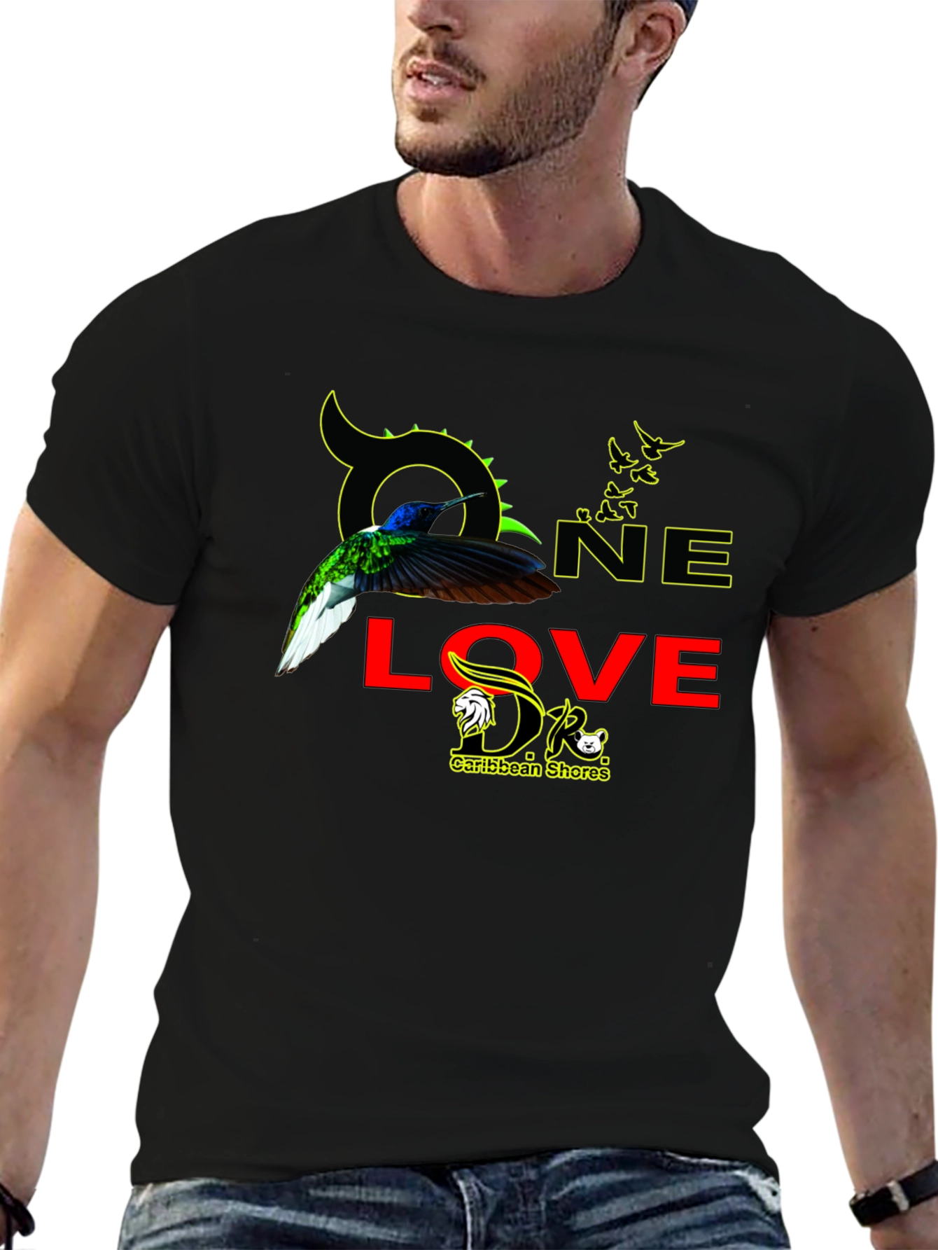One Love Caribbean Shores Graphic T-Shirt