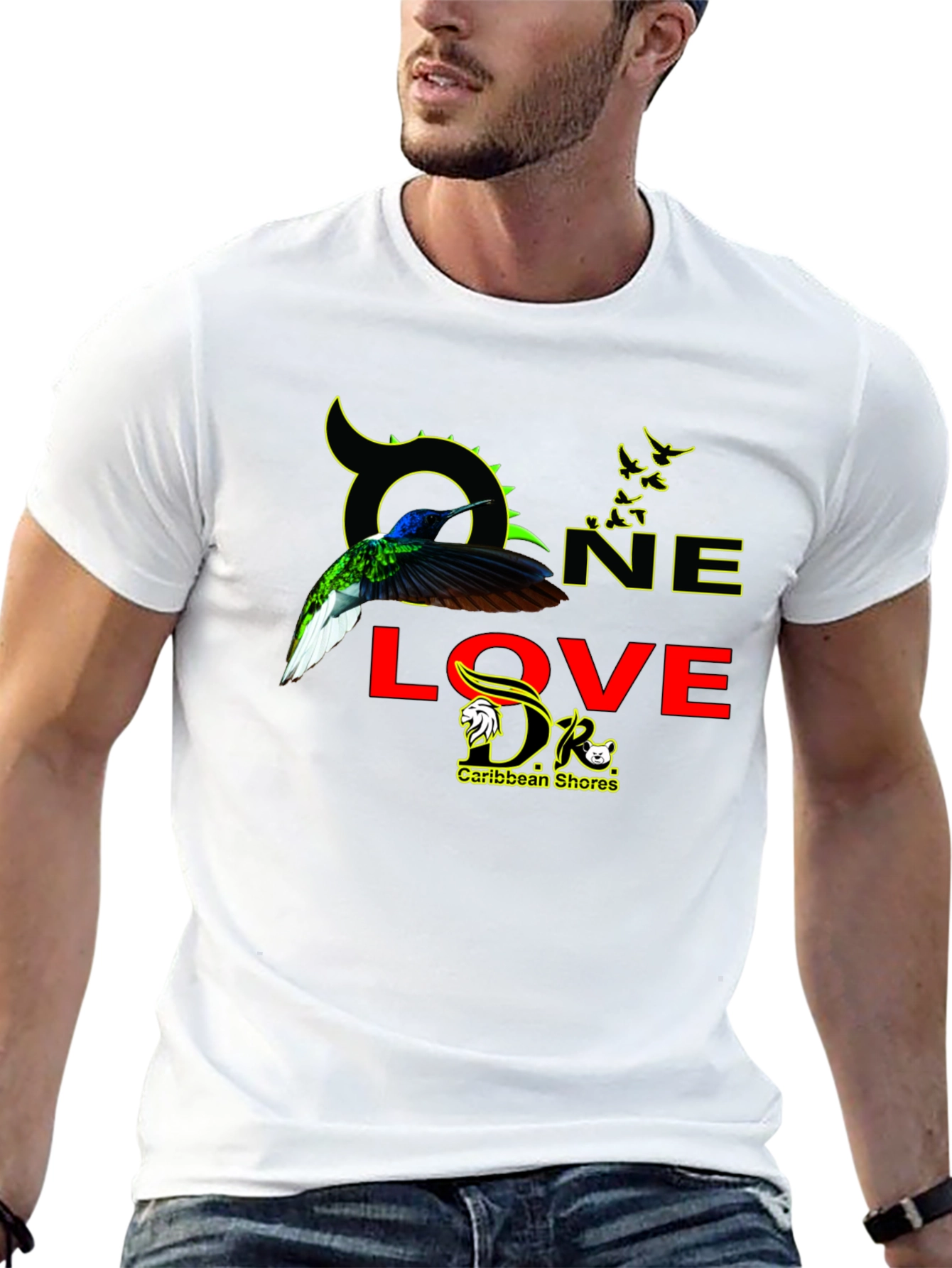 One Love Caribbean Shores Graphic T-Shirt