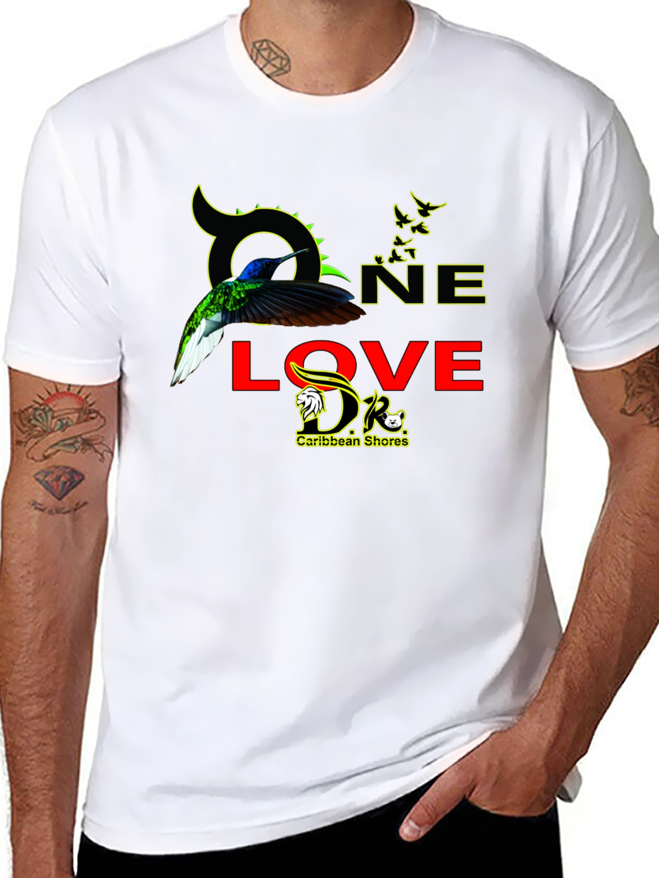 One Love Caribbean Shores Graphic T-Shirt