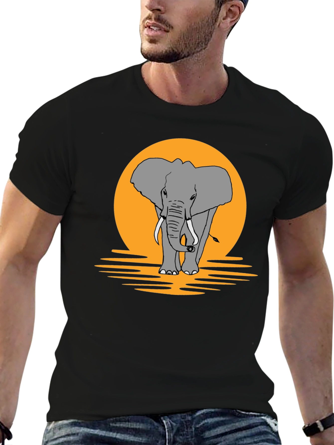 Elephant Graphic T-Shirt - Nature Inspired Design