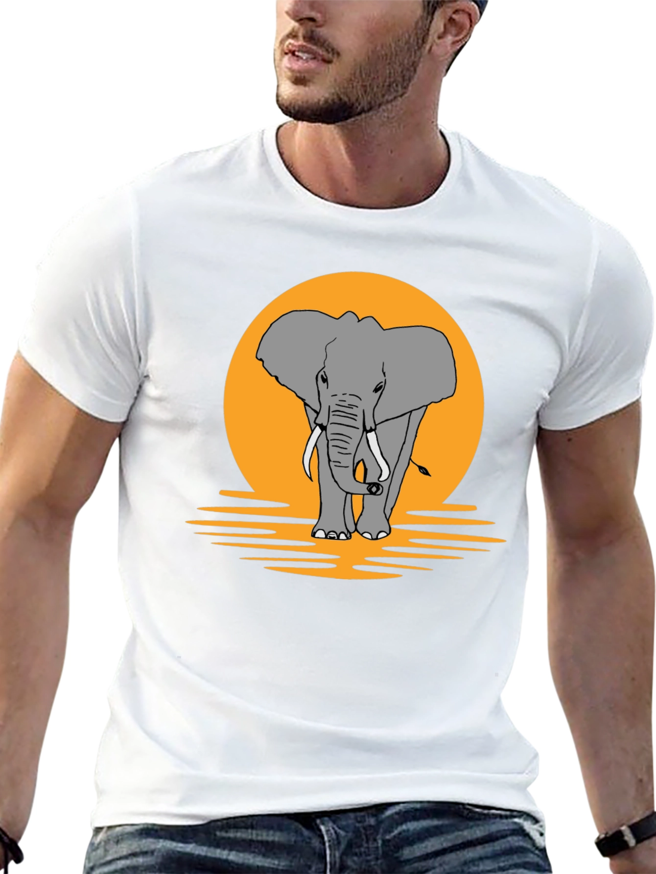 Elephant Graphic T-Shirt - Nature Inspired Design