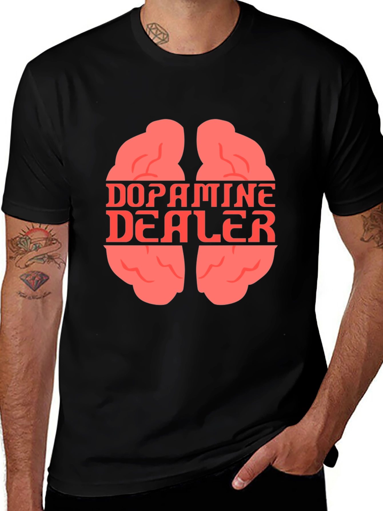 Dopamine Dealer Brain Graphic T-Shirt