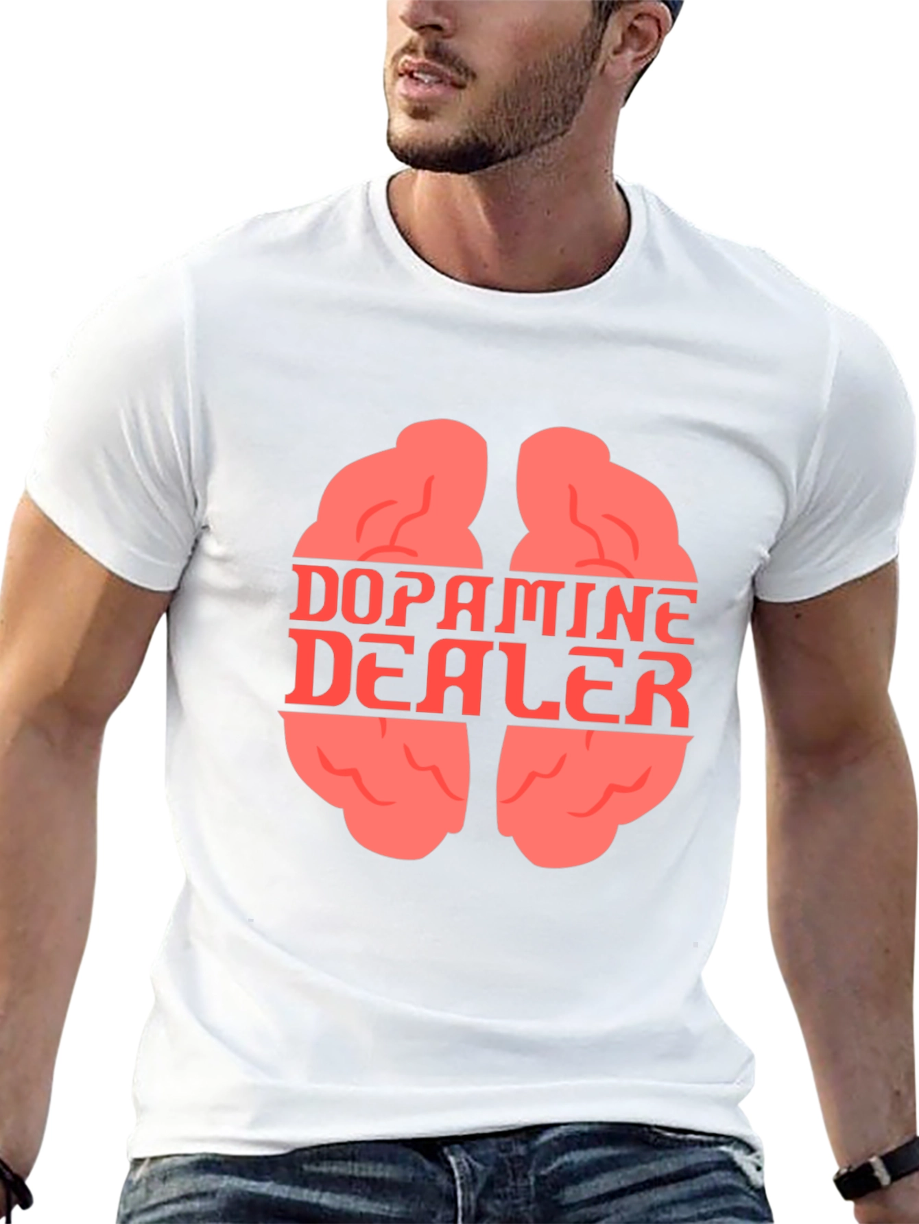 Dopamine Dealer Brain Graphic T-Shirt