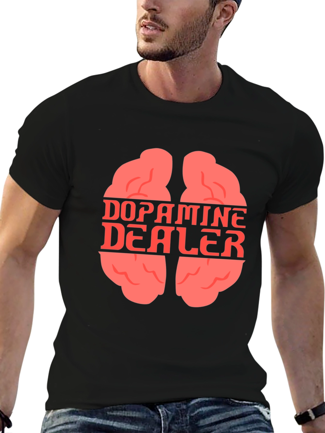 Dopamine Dealer Brain Graphic T-Shirt