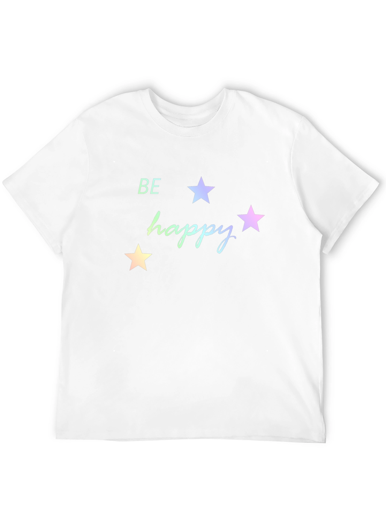 Be Happy Star Graphic Tee - Black