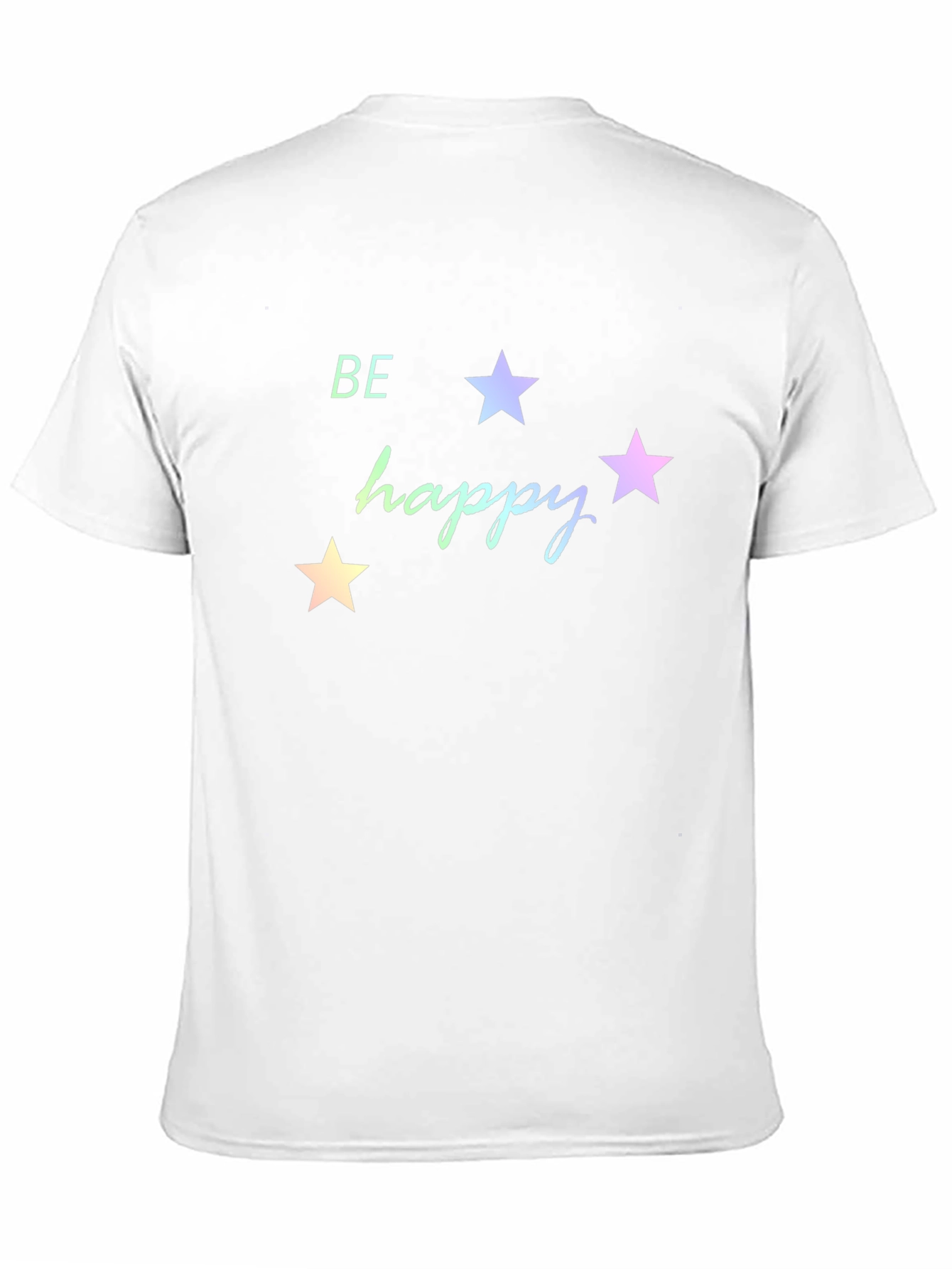 Be Happy Star Graphic Tee - Black