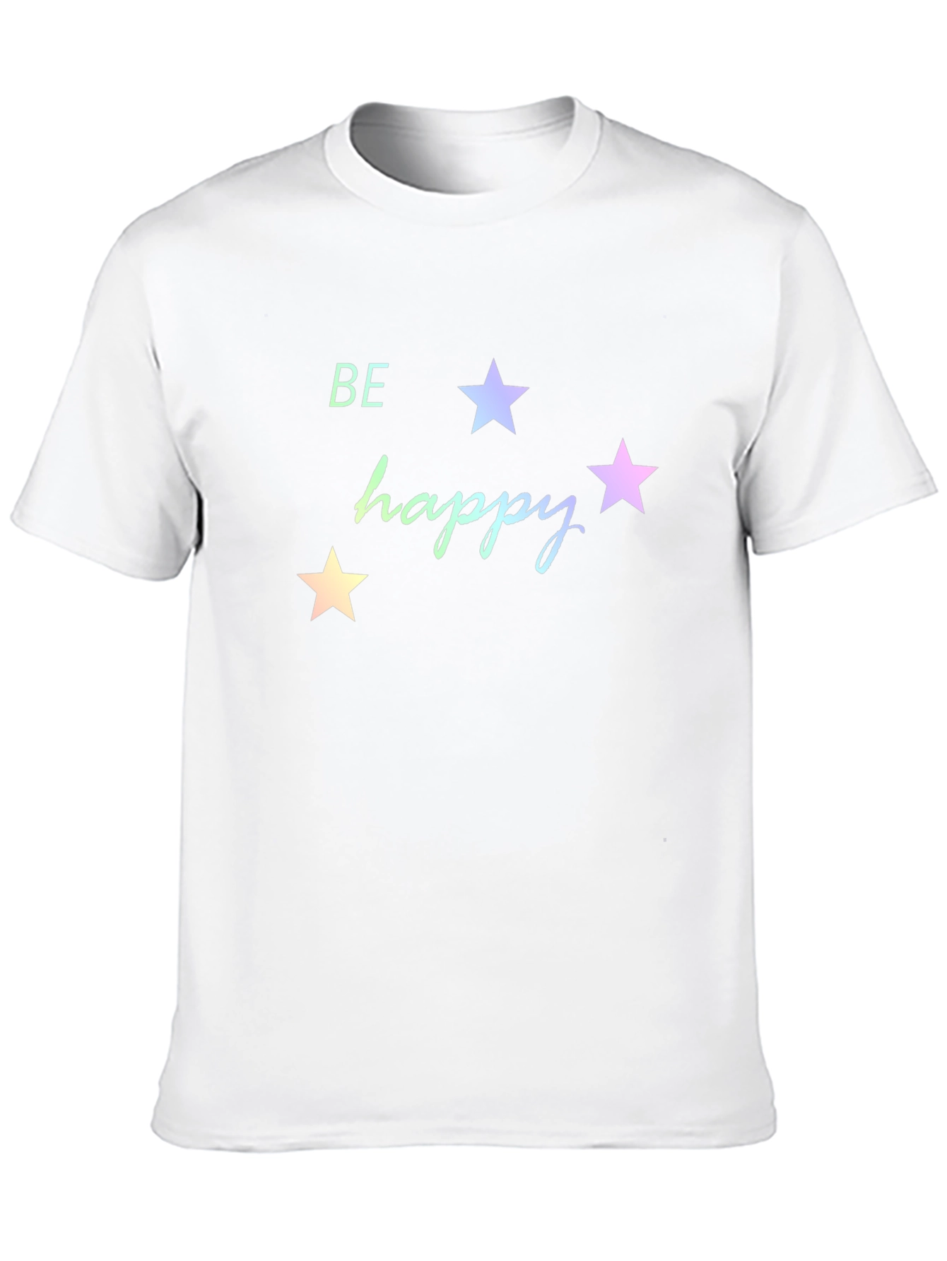Be Happy Star Graphic Tee - Black