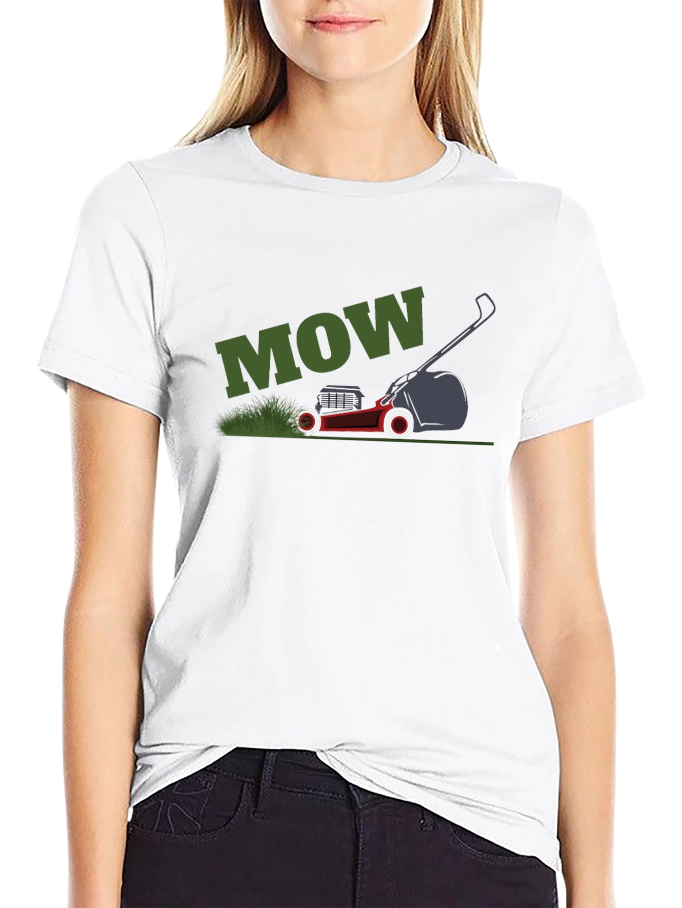 Mow Lawn Mower T-Shirt Funny Dad Humor Tee