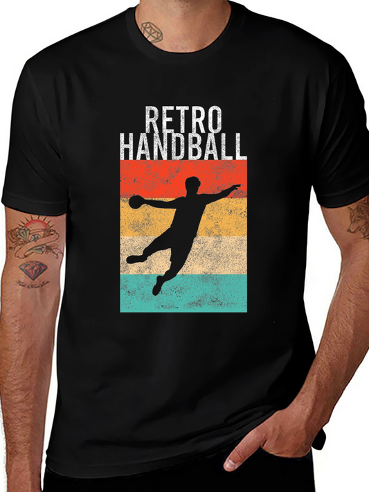 Retro Handball T-Shirt - Vintage Athlete Style