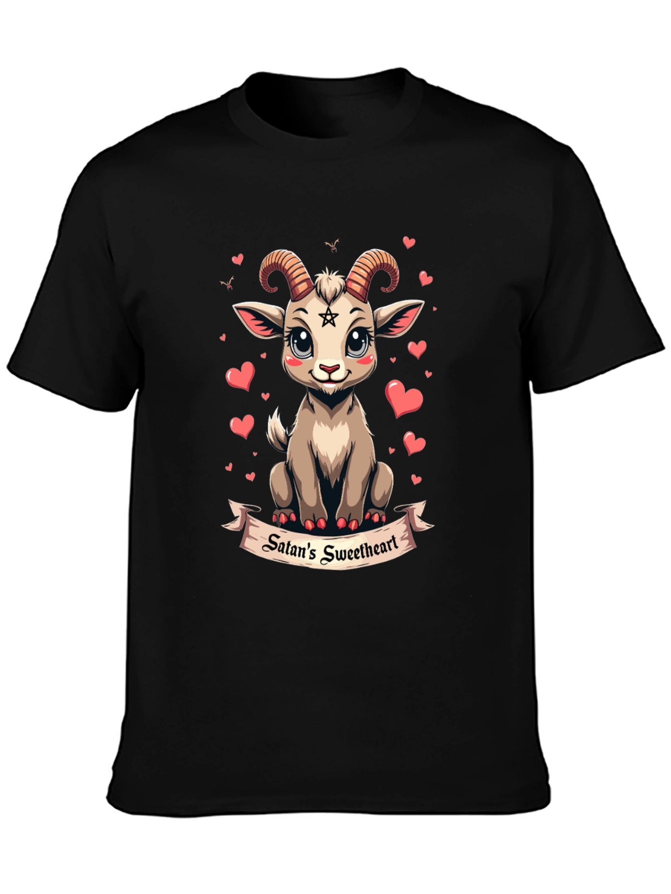 Satans Sweetheart T-Shirt Cute Baphomet Goat Tee