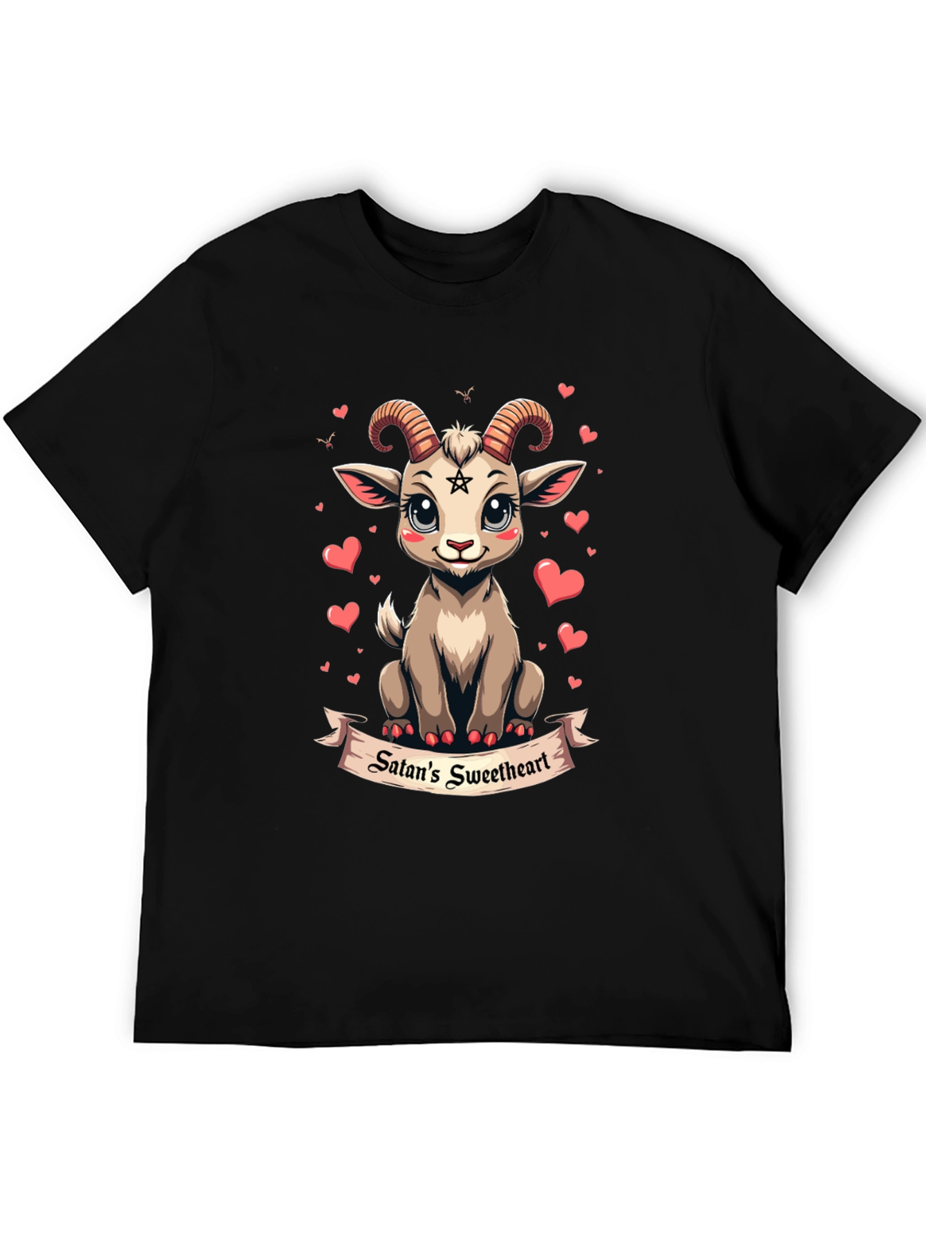 Satans Sweetheart T-Shirt Cute Baphomet Goat Tee
