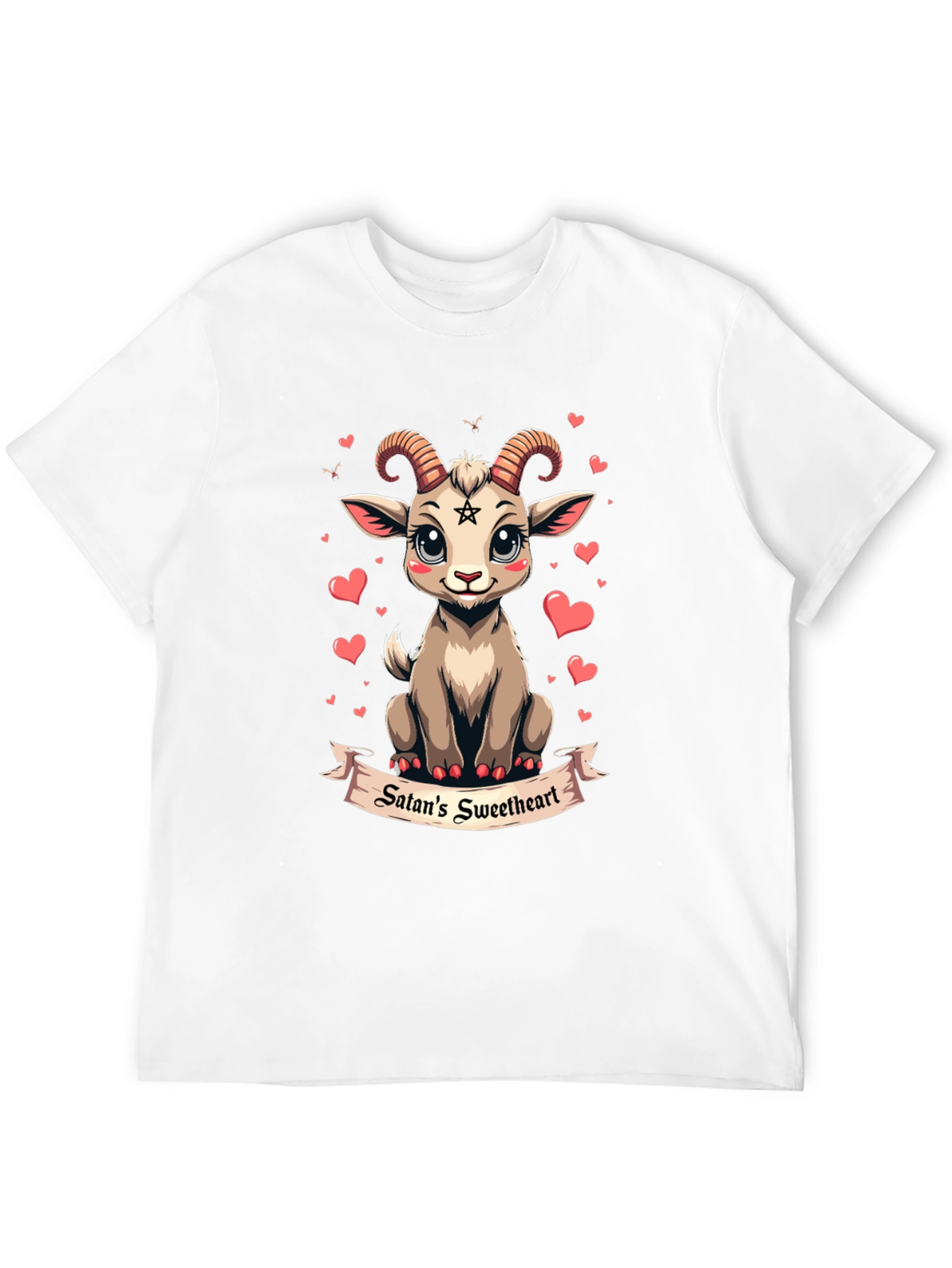Satans Sweetheart T-Shirt Cute Baphomet Goat Tee
