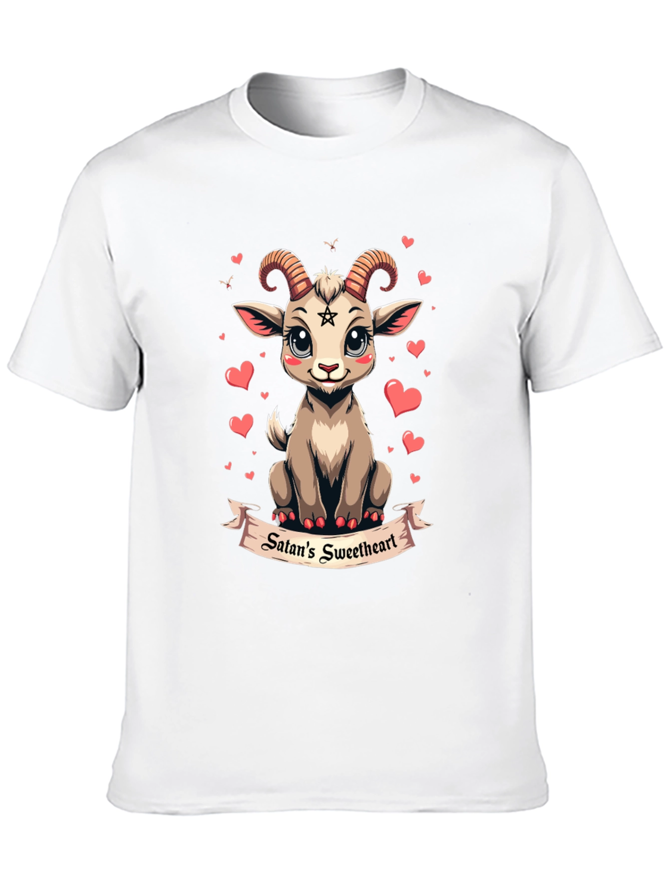 Satans Sweetheart T-Shirt Cute Baphomet Goat Tee