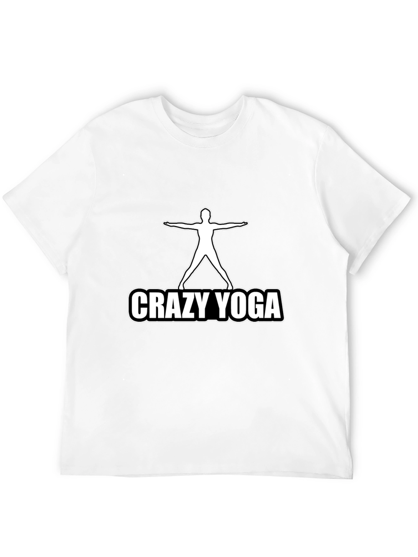 Crazy Yoga Mens Black Graphic T-Shirt