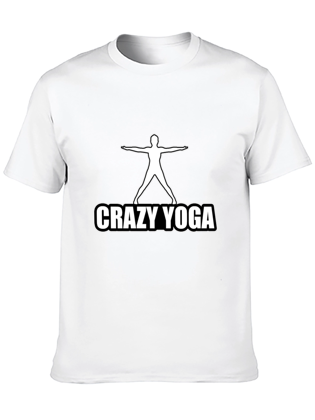 Crazy Yoga Mens Black Graphic T-Shirt