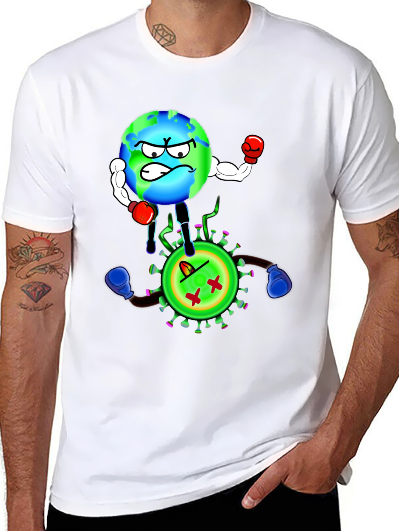 Earth vs. Virus Graphic T-Shirt