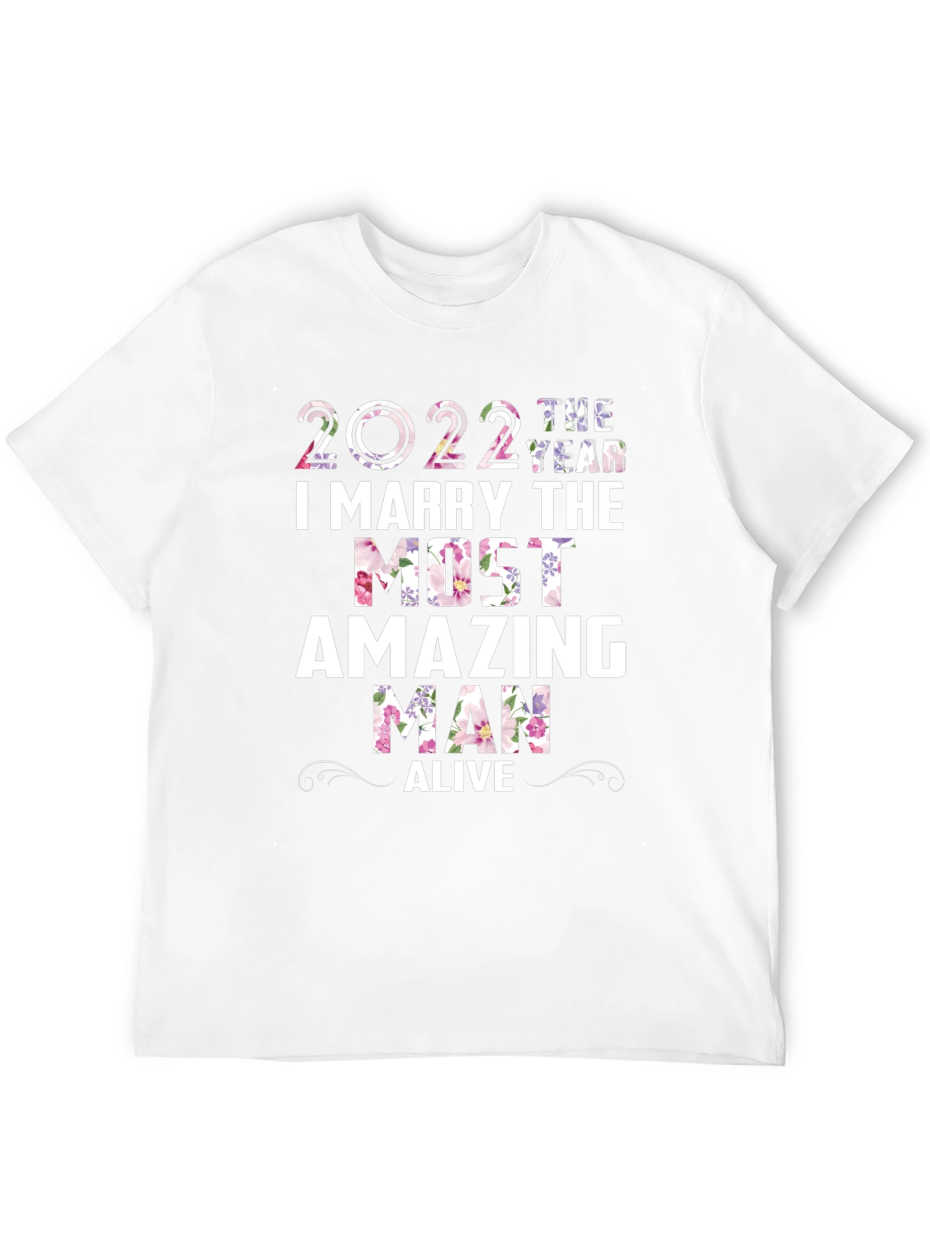 2022 Floral Wedding Groom T-Shirt