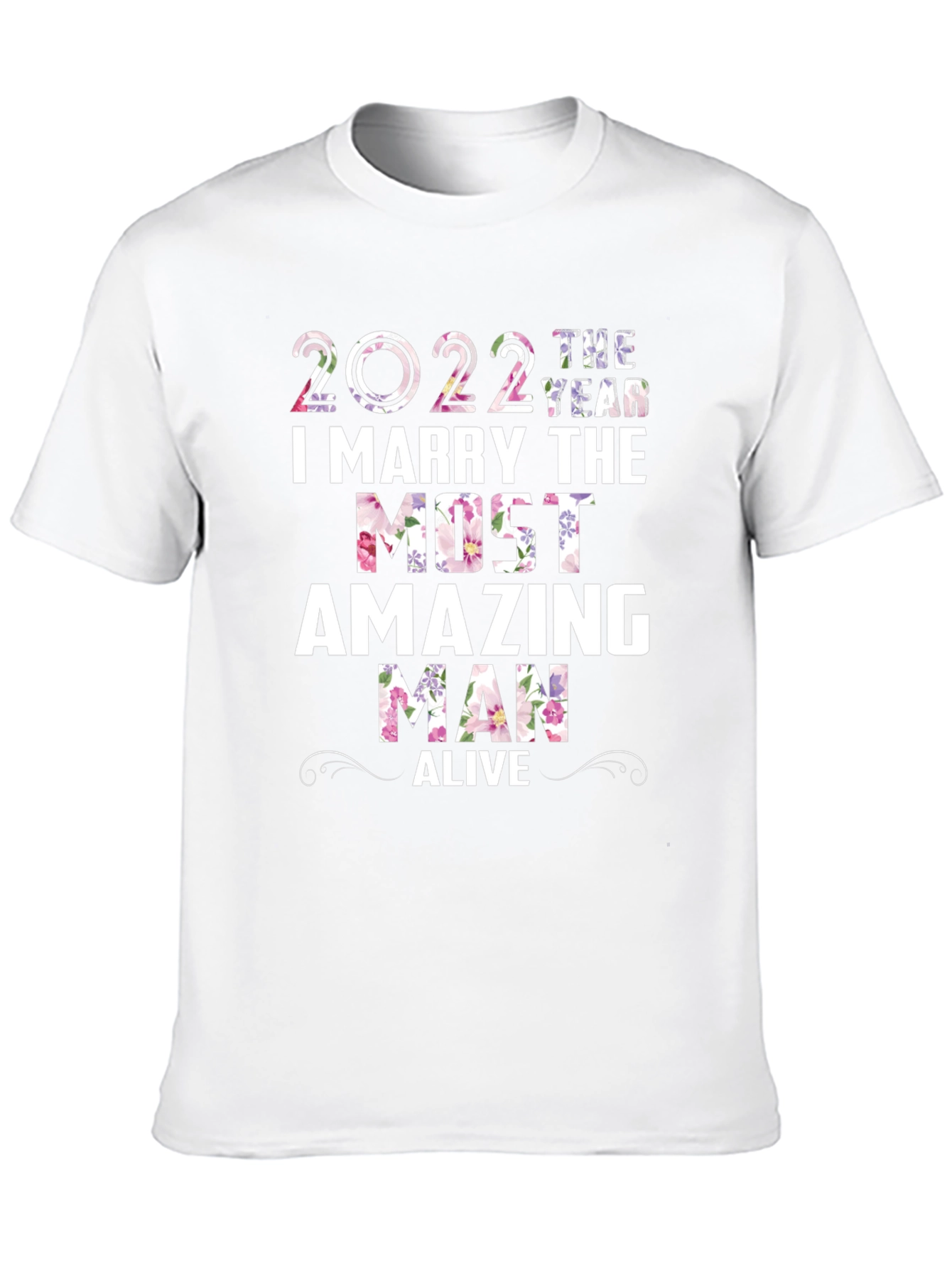 2022 Floral Wedding Groom T-Shirt