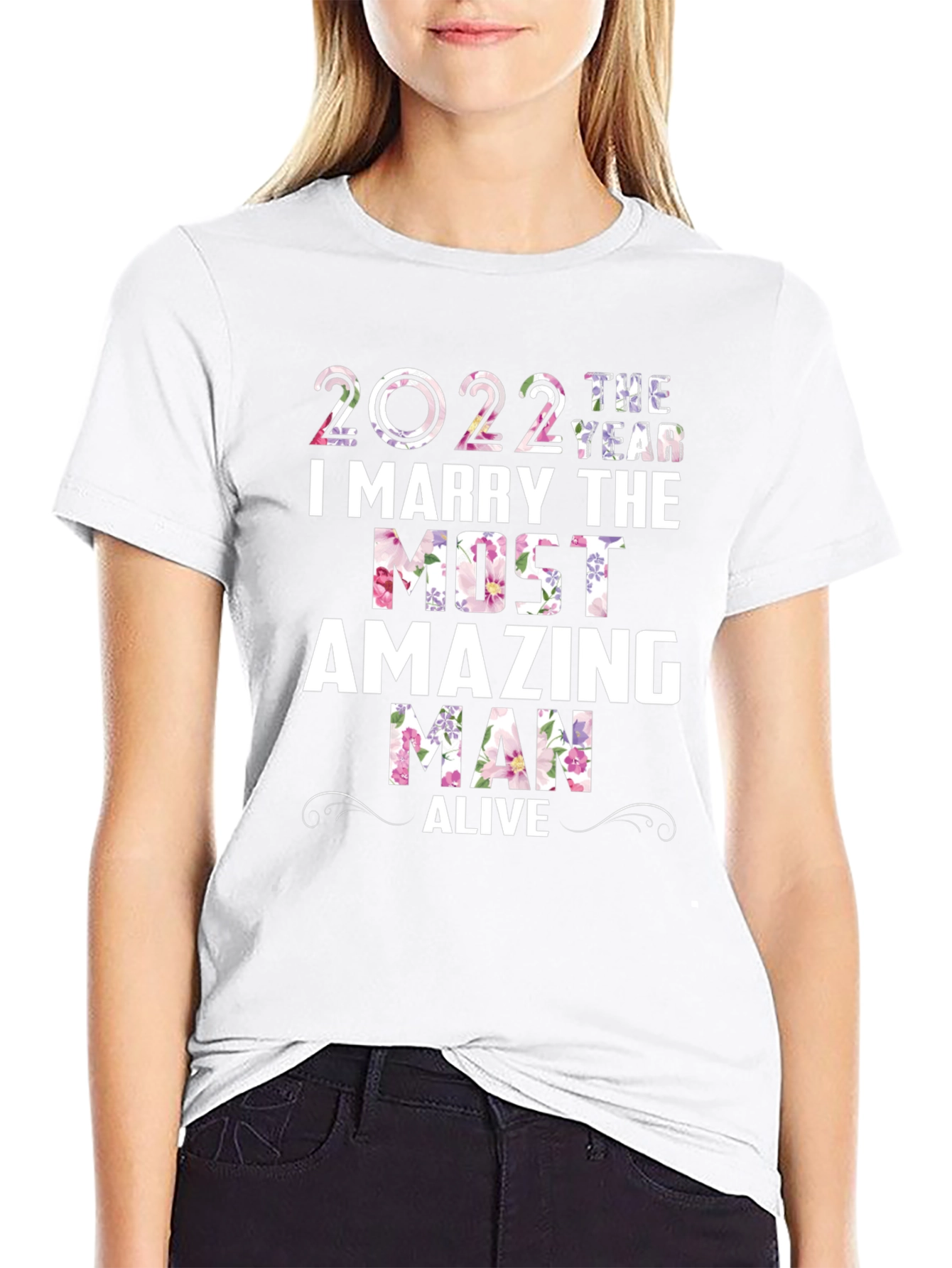 2022 Floral Wedding Groom T-Shirt