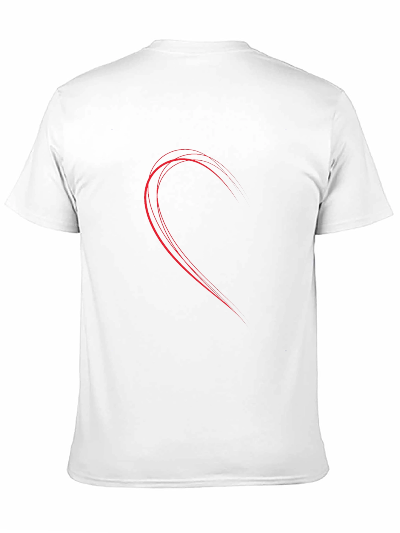 Half Heart Graphic Black T-Shirt