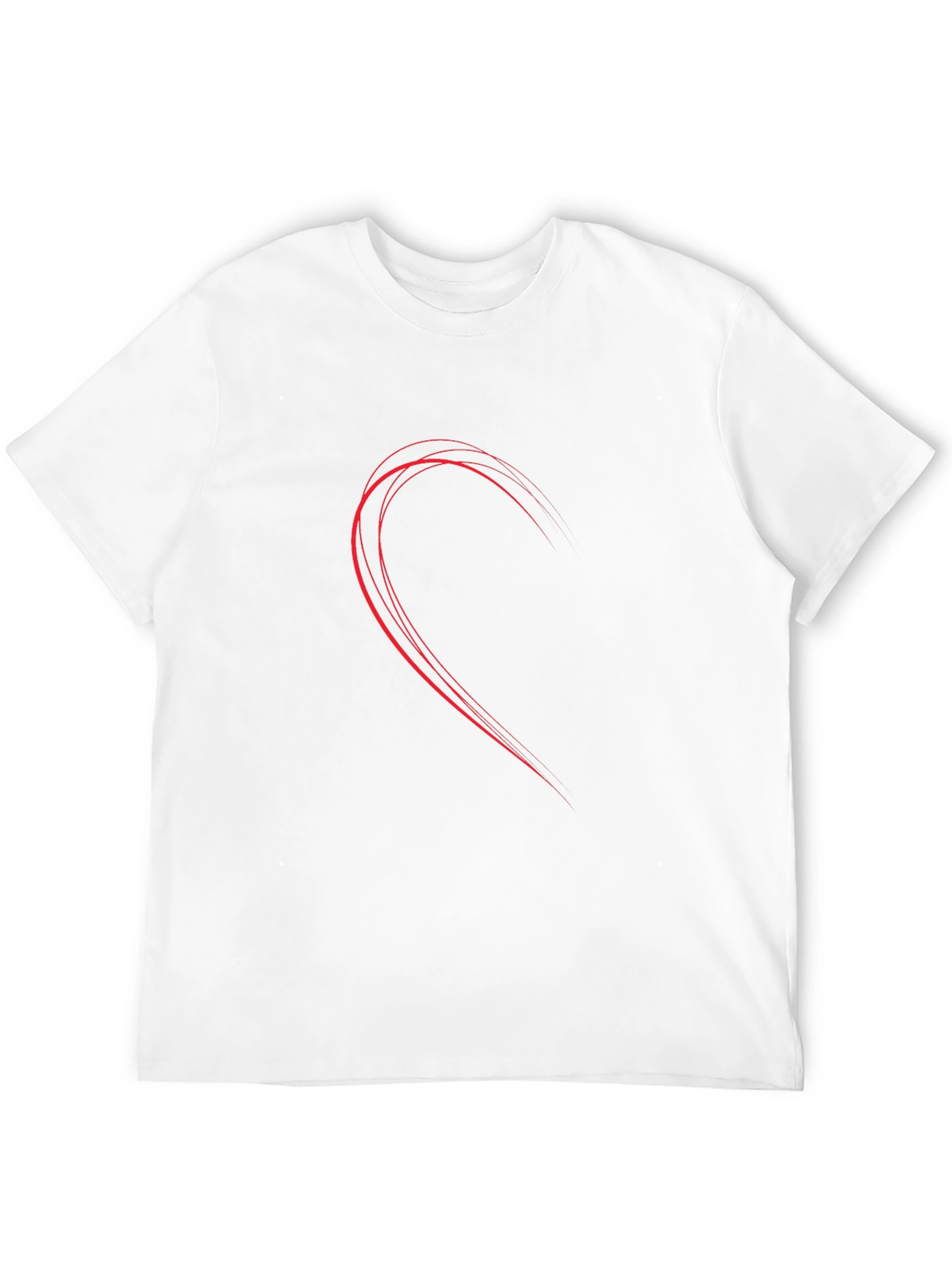 Half Heart Graphic Black T-Shirt