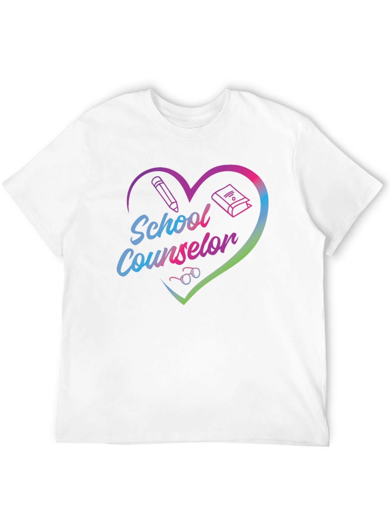 School Counselor Heart Graphic T-Shirt
