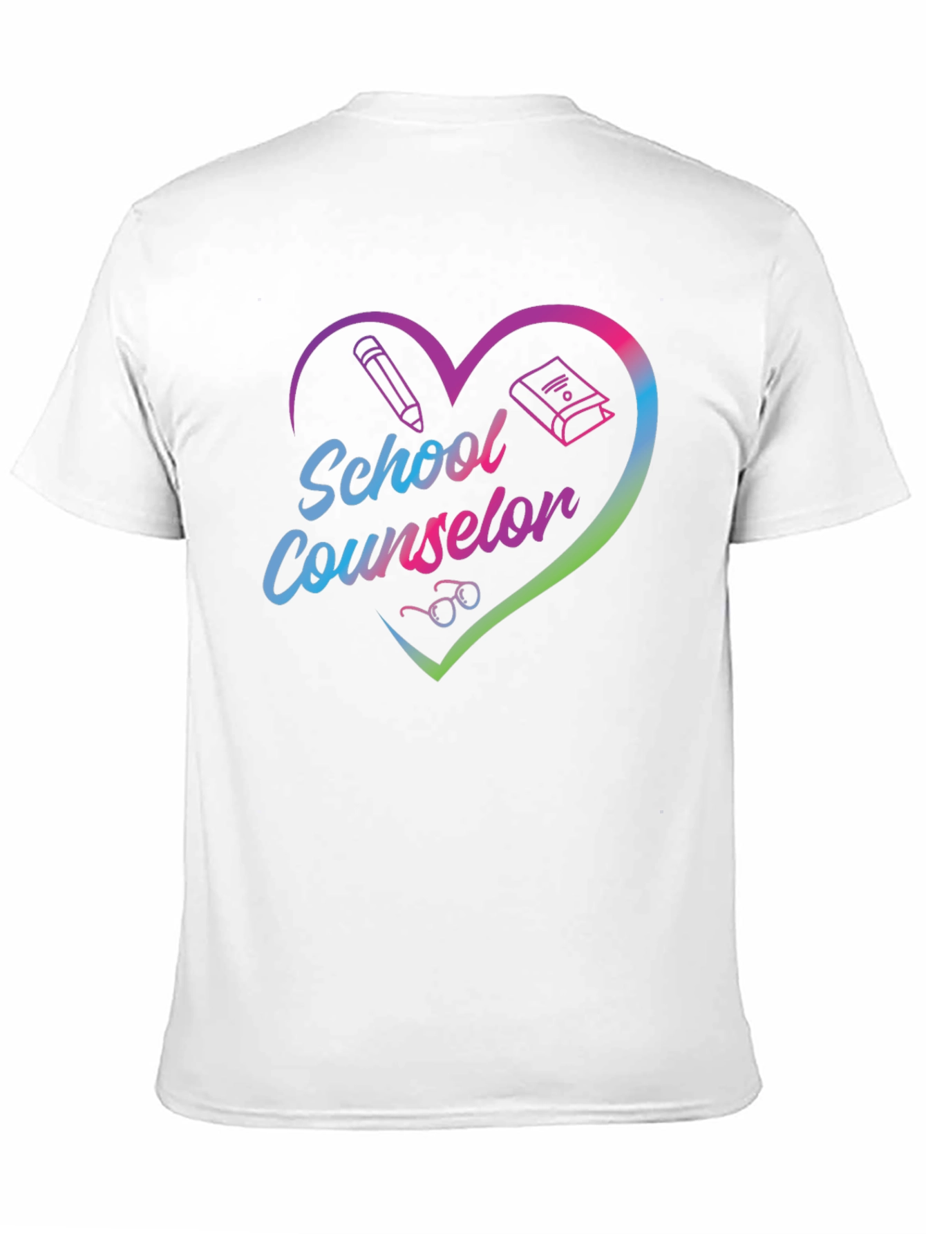 School Counselor Heart Graphic T-Shirt