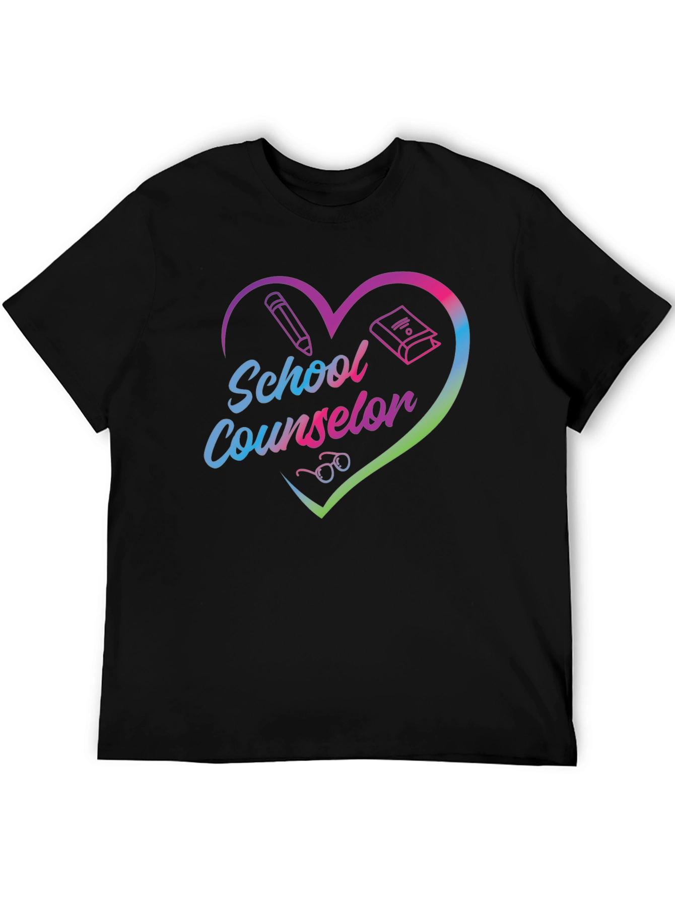 School Counselor Heart Graphic T-Shirt