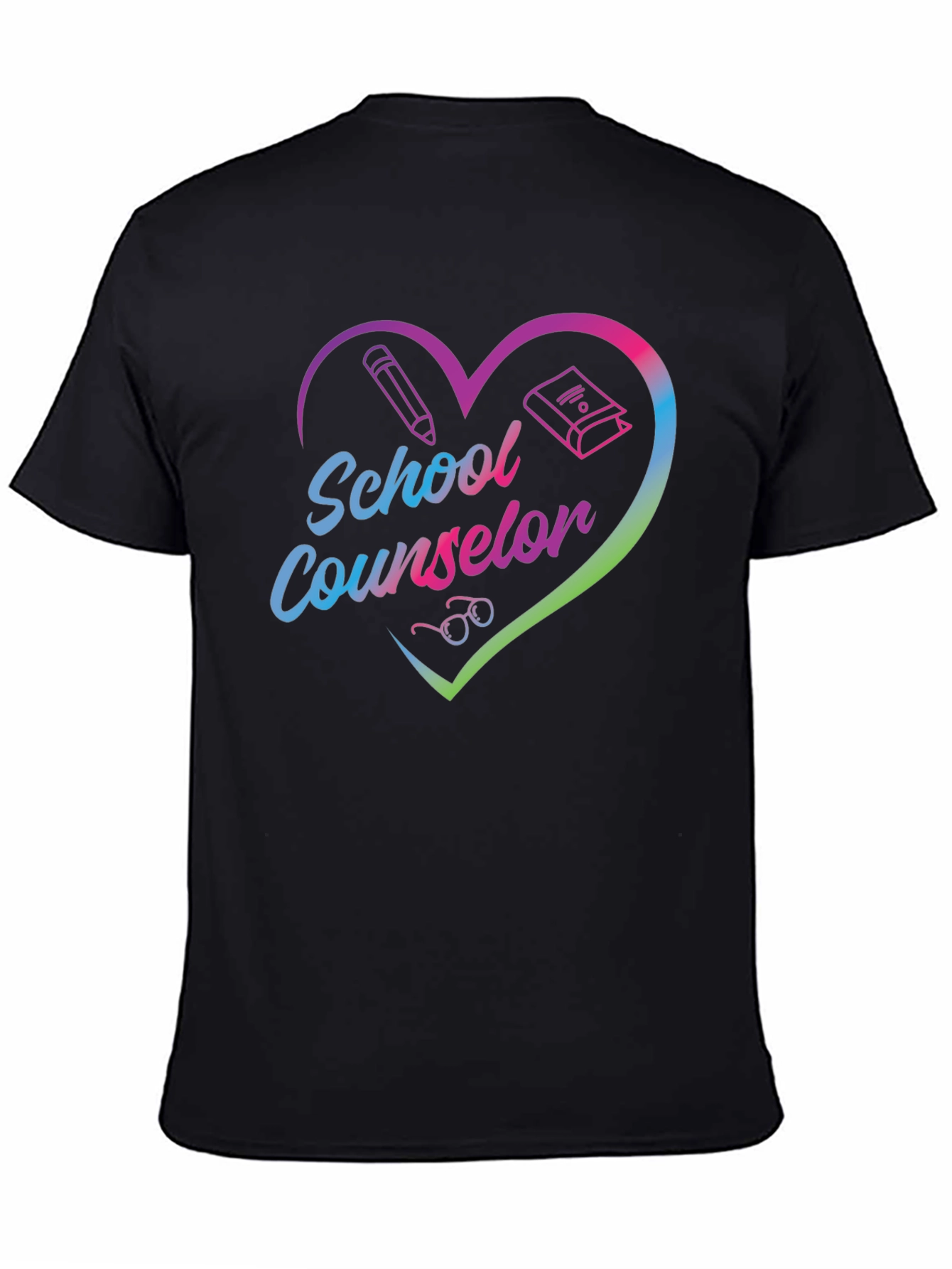 School Counselor Heart Graphic T-Shirt
