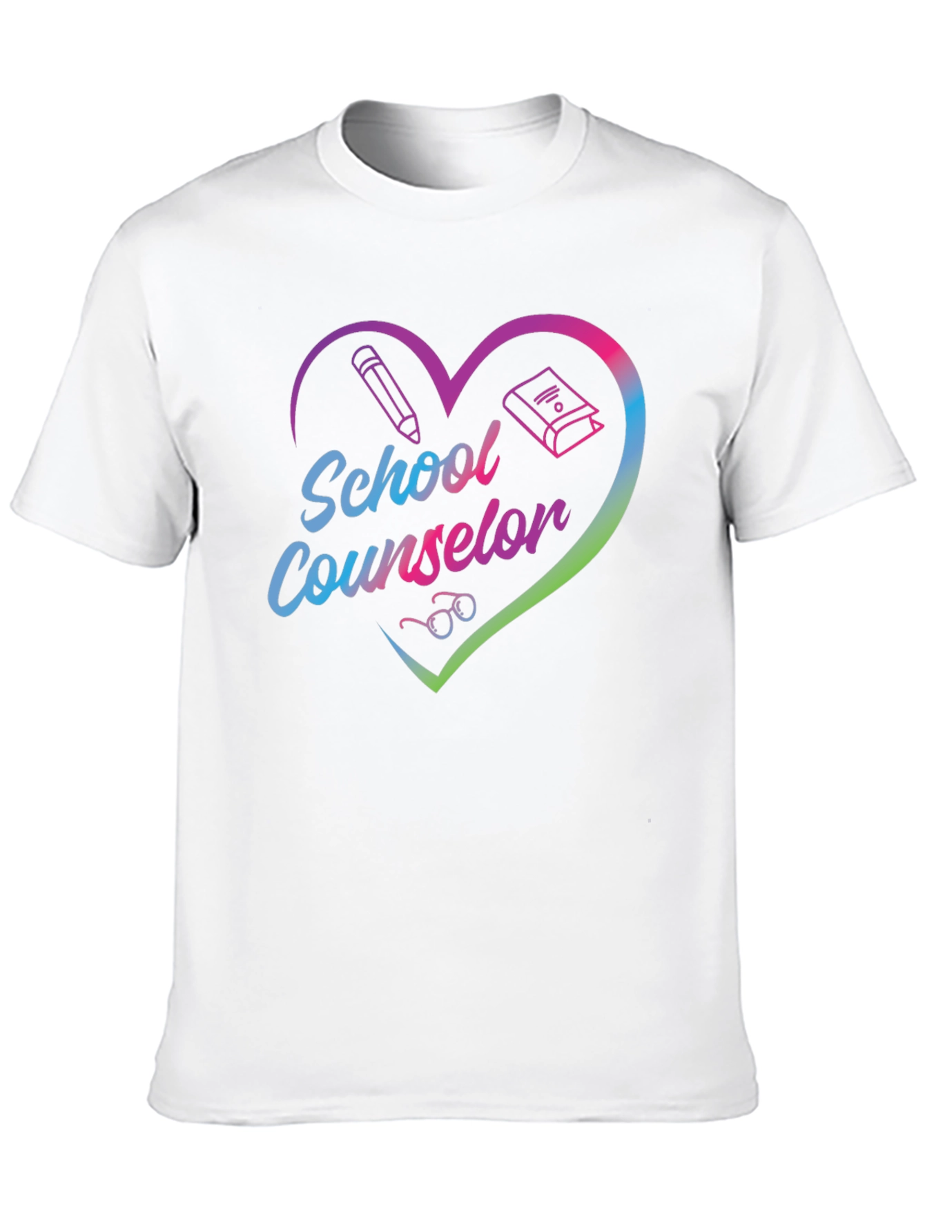 School Counselor Heart Graphic T-Shirt