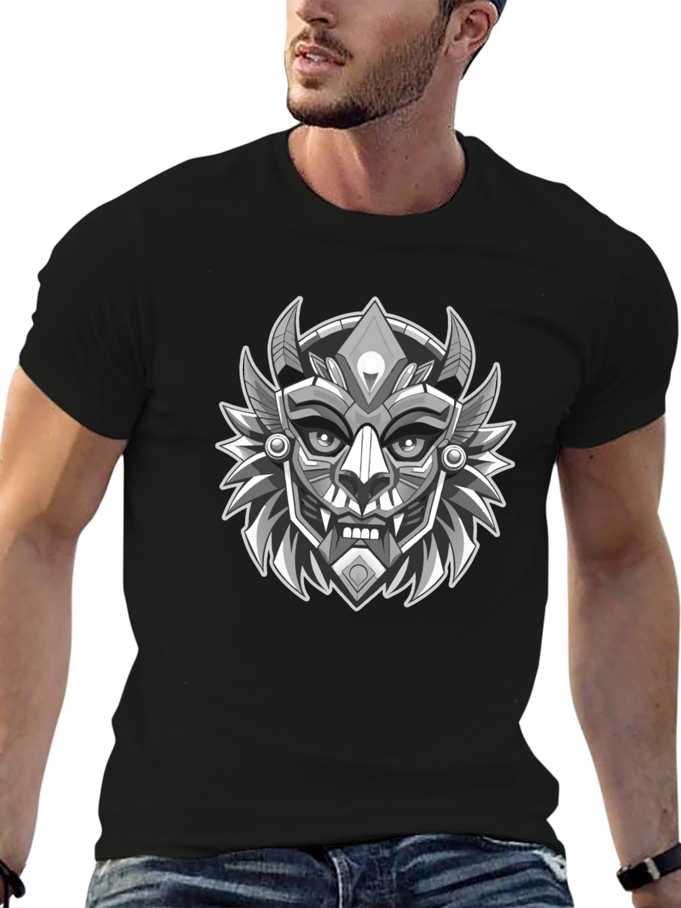 Cyberpunk Samurai Graphic Tee - Unique Black T-Shirt