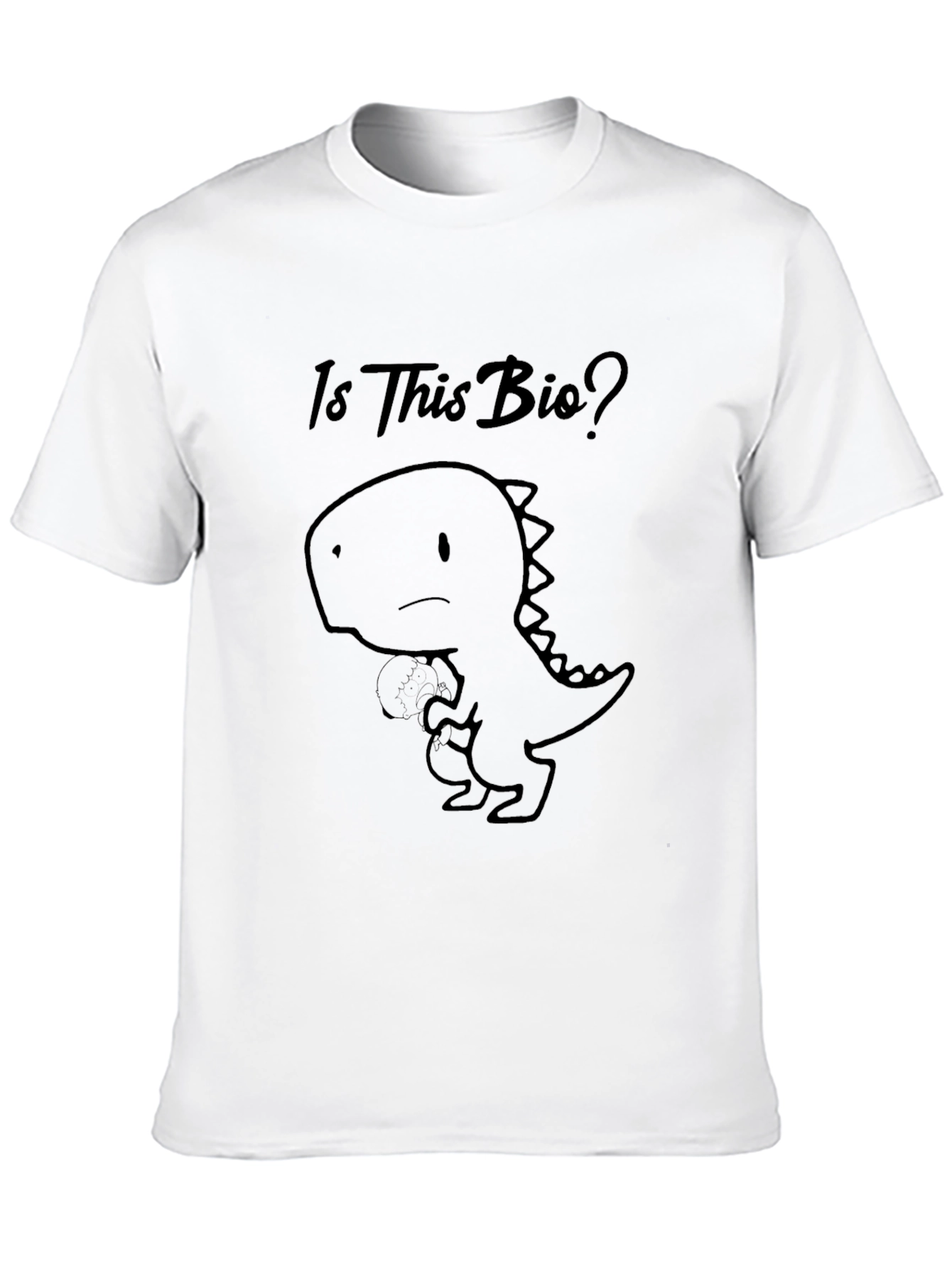 Is This Bio? Dino Graphic T-Shirt - Black