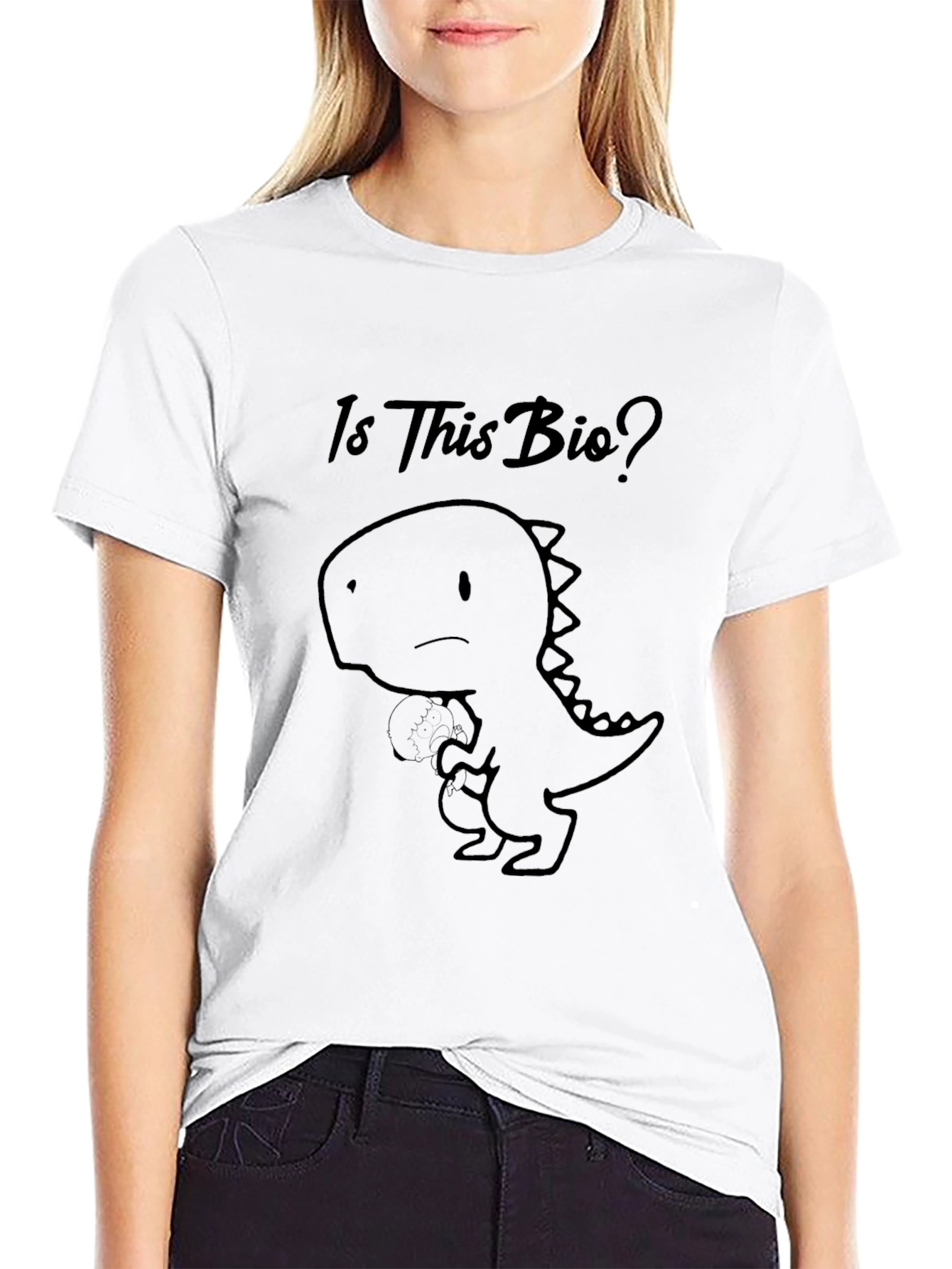 Is This Bio? Dino Graphic T-Shirt - Black