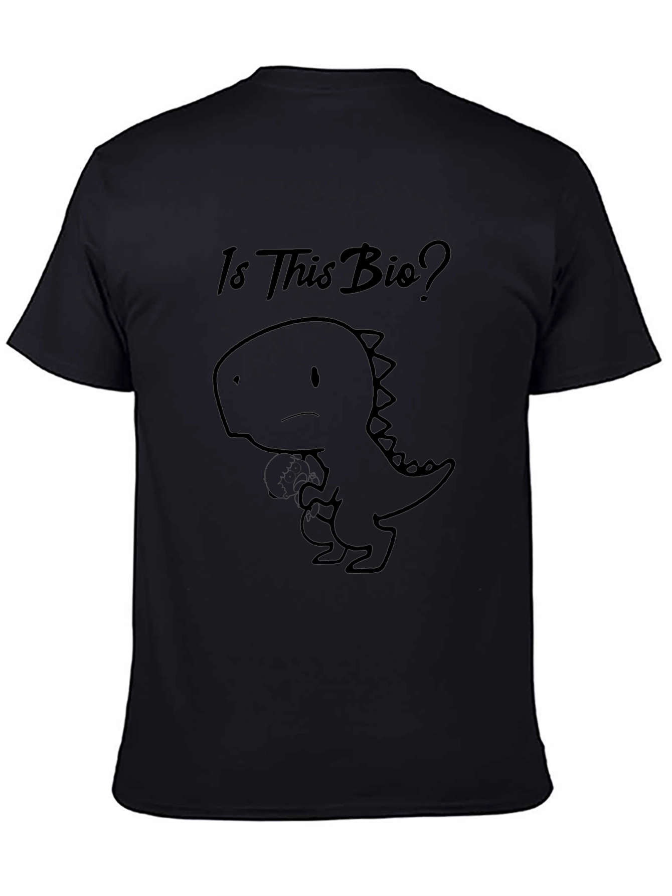 Is This Bio? Dino Graphic T-Shirt - Black