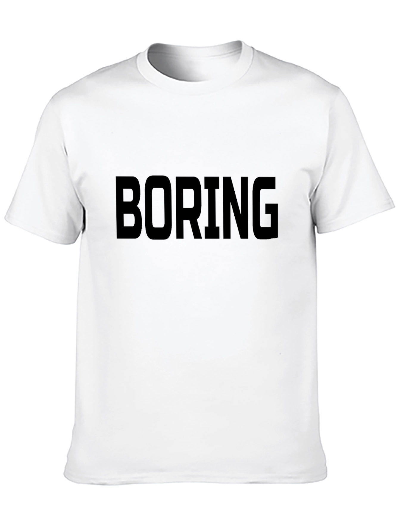 Boring Graphic Tee - Black Casual T-Shirt