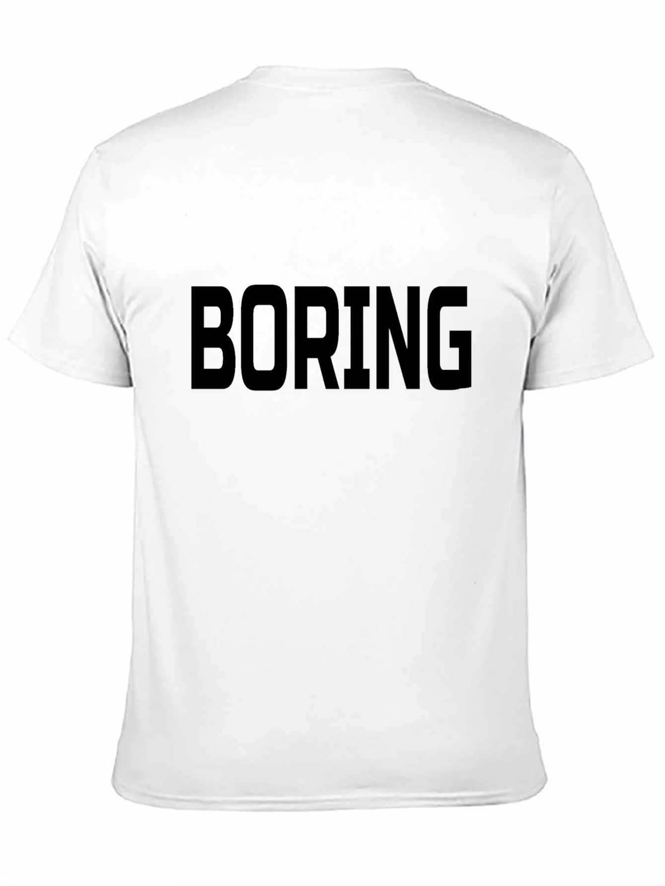 Boring Graphic Tee - Black Casual T-Shirt