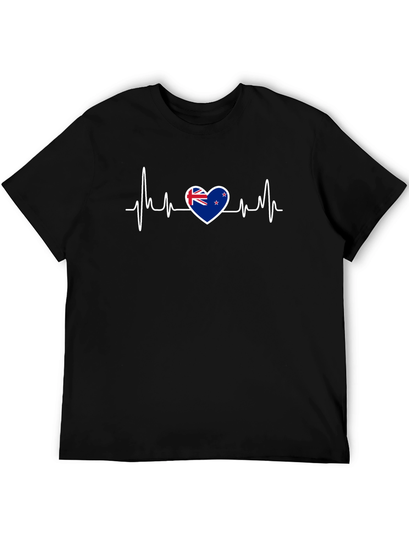 New Zealand Flag Heartbeat T-Shirt