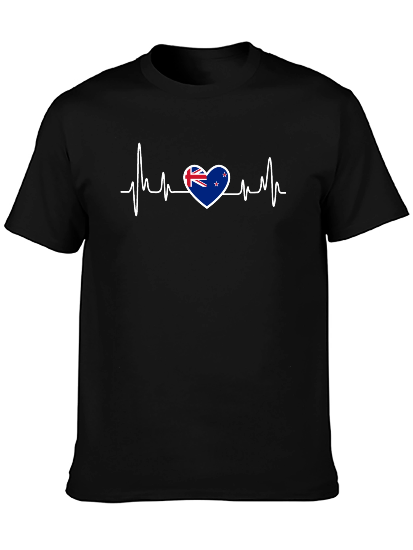 New Zealand Flag Heartbeat T-Shirt