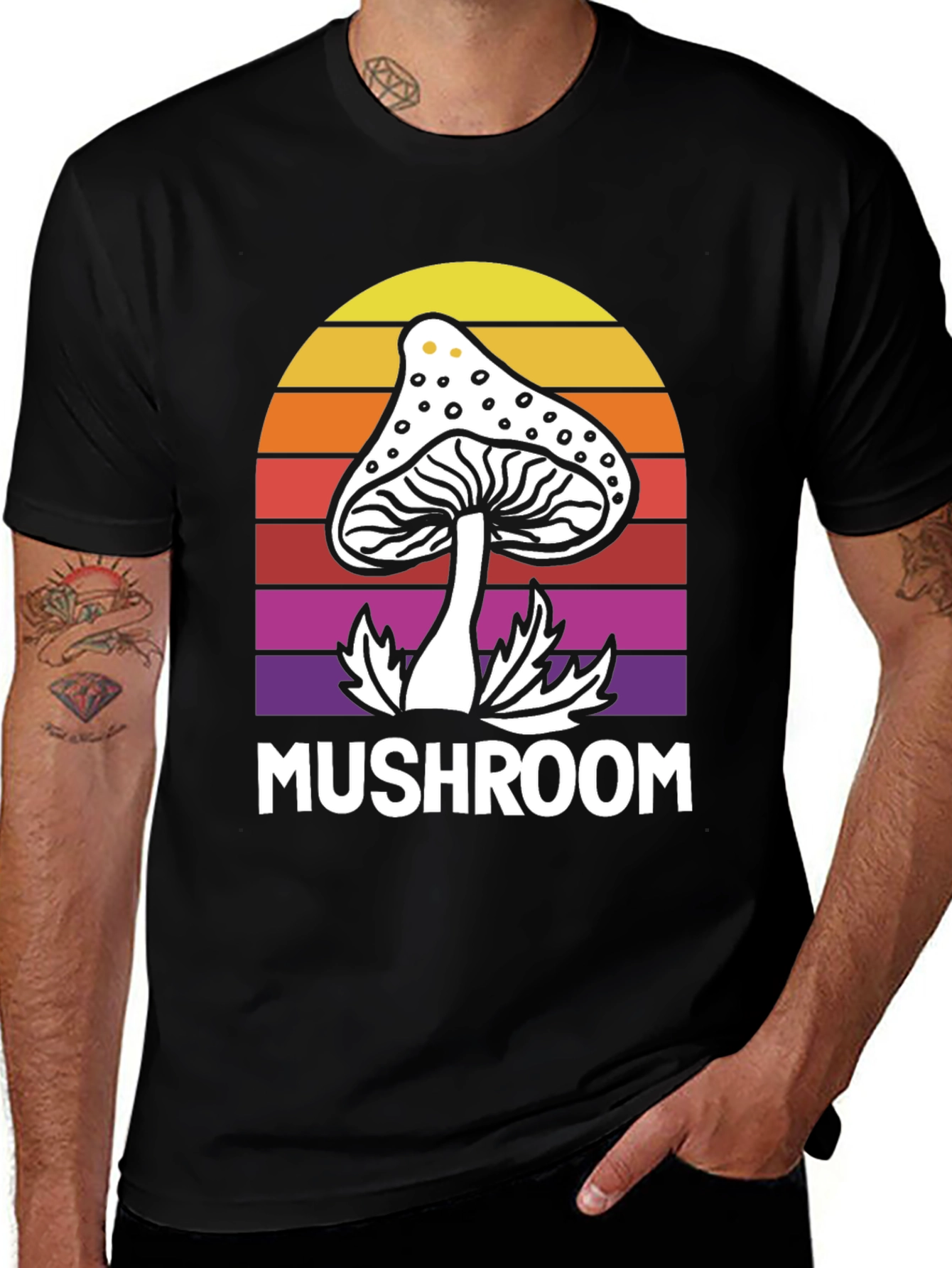 Retro Mushroom Graphic Tee - Unisex