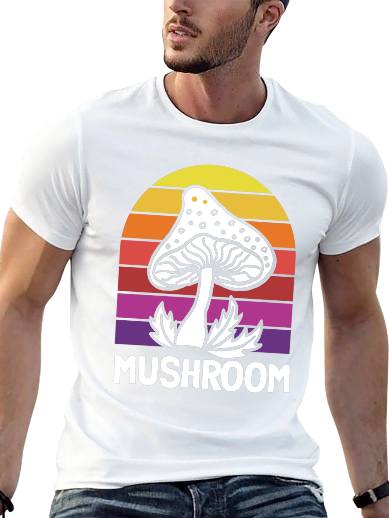 Retro Mushroom Graphic Tee - Unisex