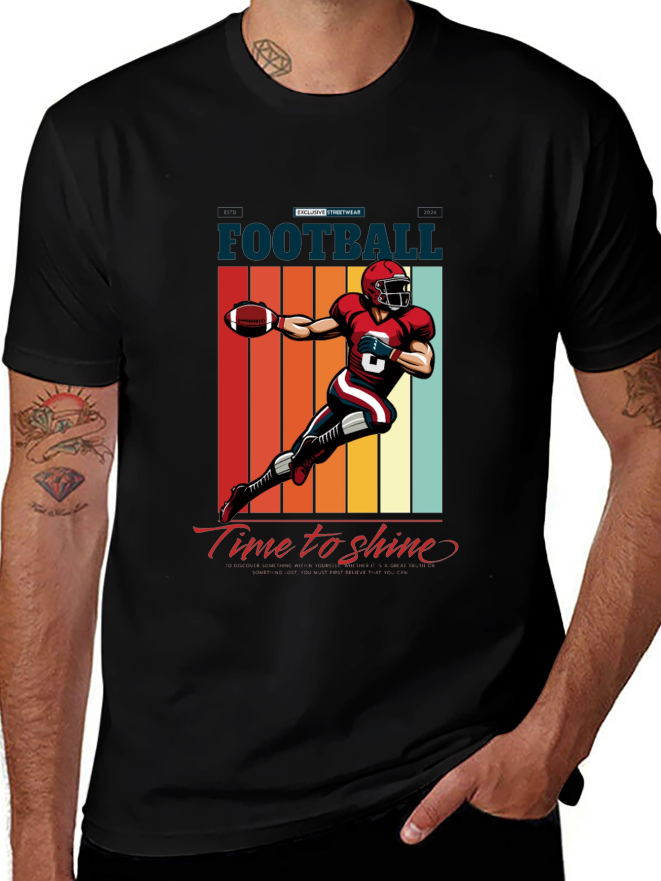 Football Time to Shine Graphic Tee
